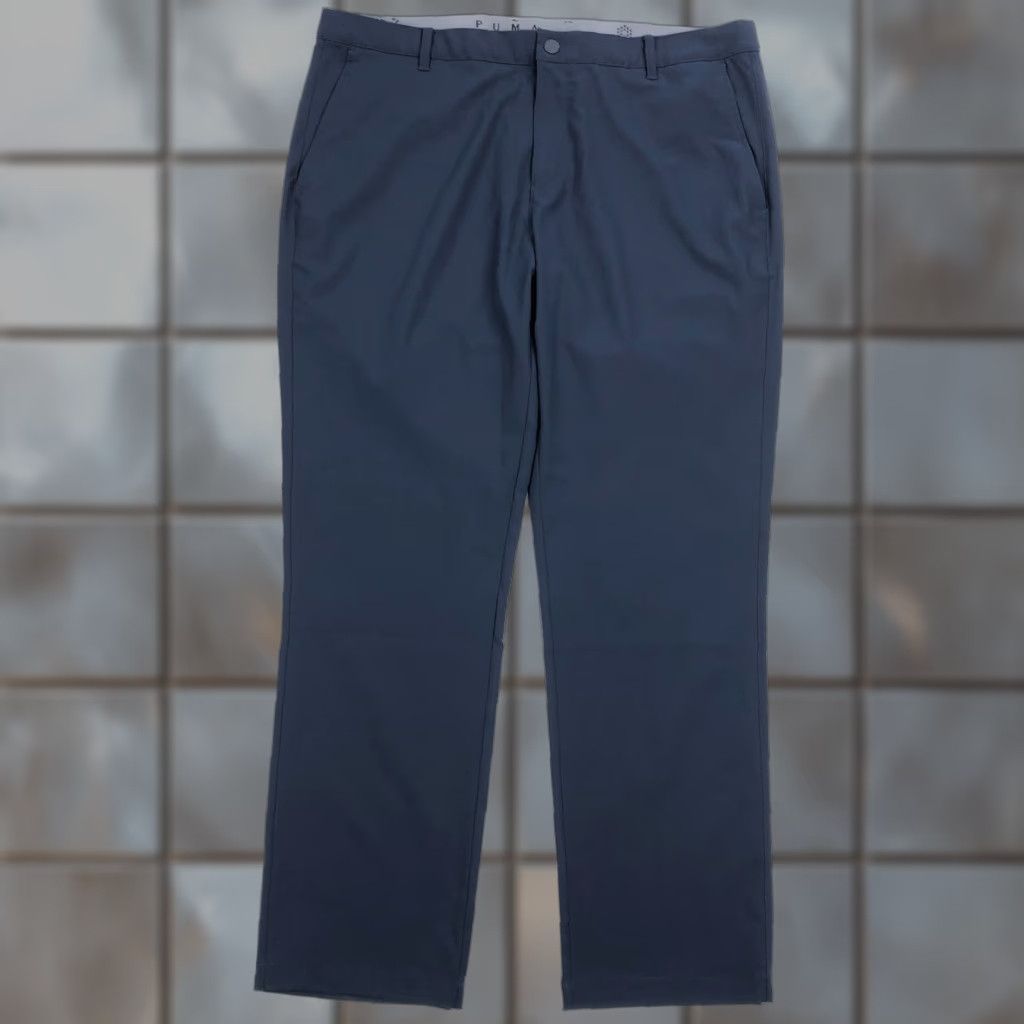 Puma Puma Golf Pants Mens 38x32 Blue Jackpot Performance Athletic Pants Mens Regular Straight Front City Golf Sports Activewear Size US 38 / EU 54 - 1 Thumbnail