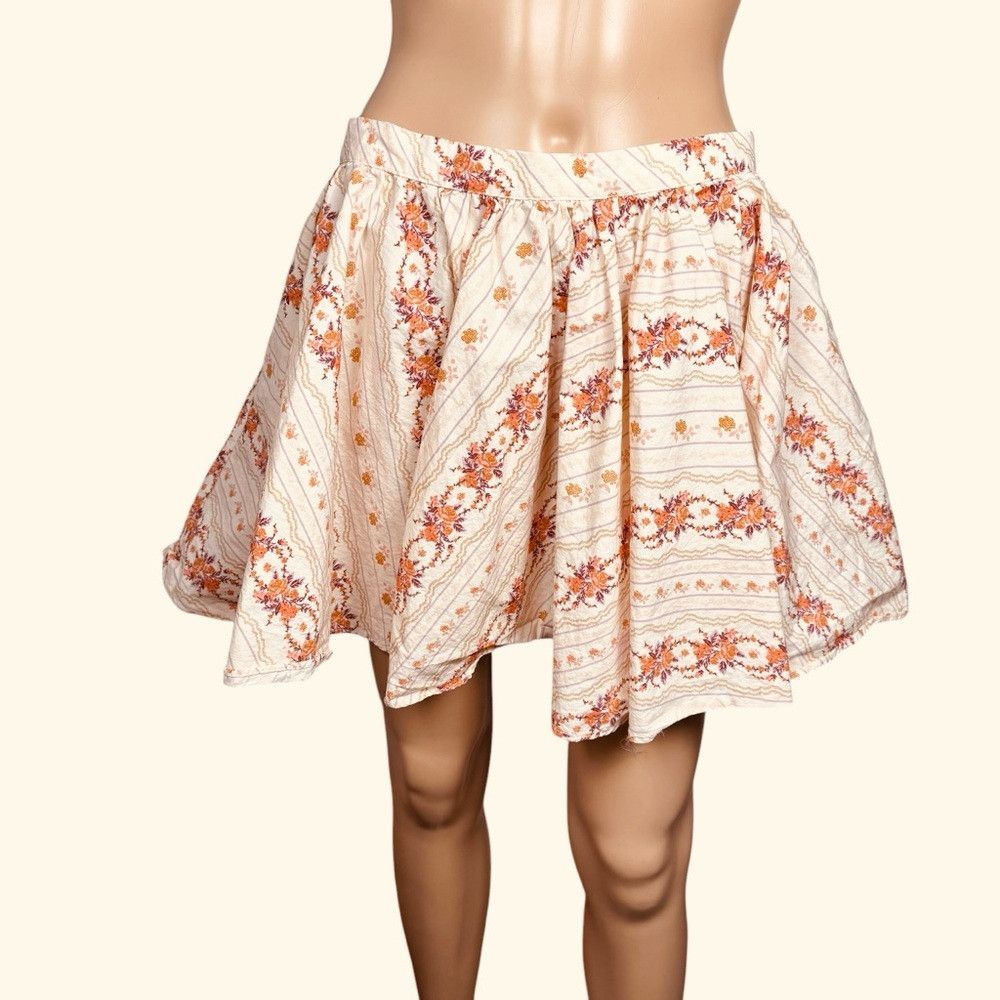 Free People Free People Gaia Printed Mini Cotton Skirt Size XL Size 36" / US 14 / IT 50 - 2 Thumbnail