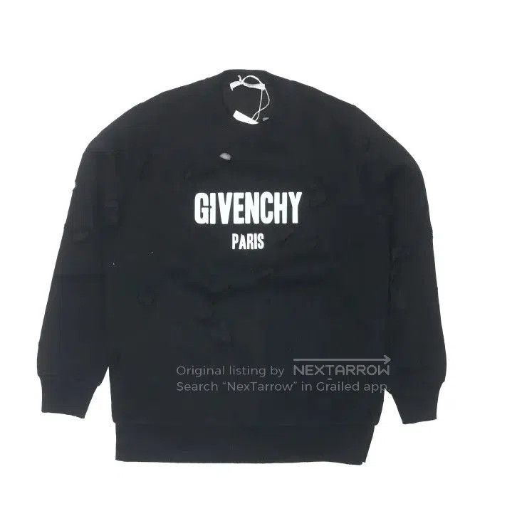 Givenchy Givenchy Solid Print Letter Distressed Sweatshirt. Size US S / EU 44-46 / 1 - 1 Thumbnail