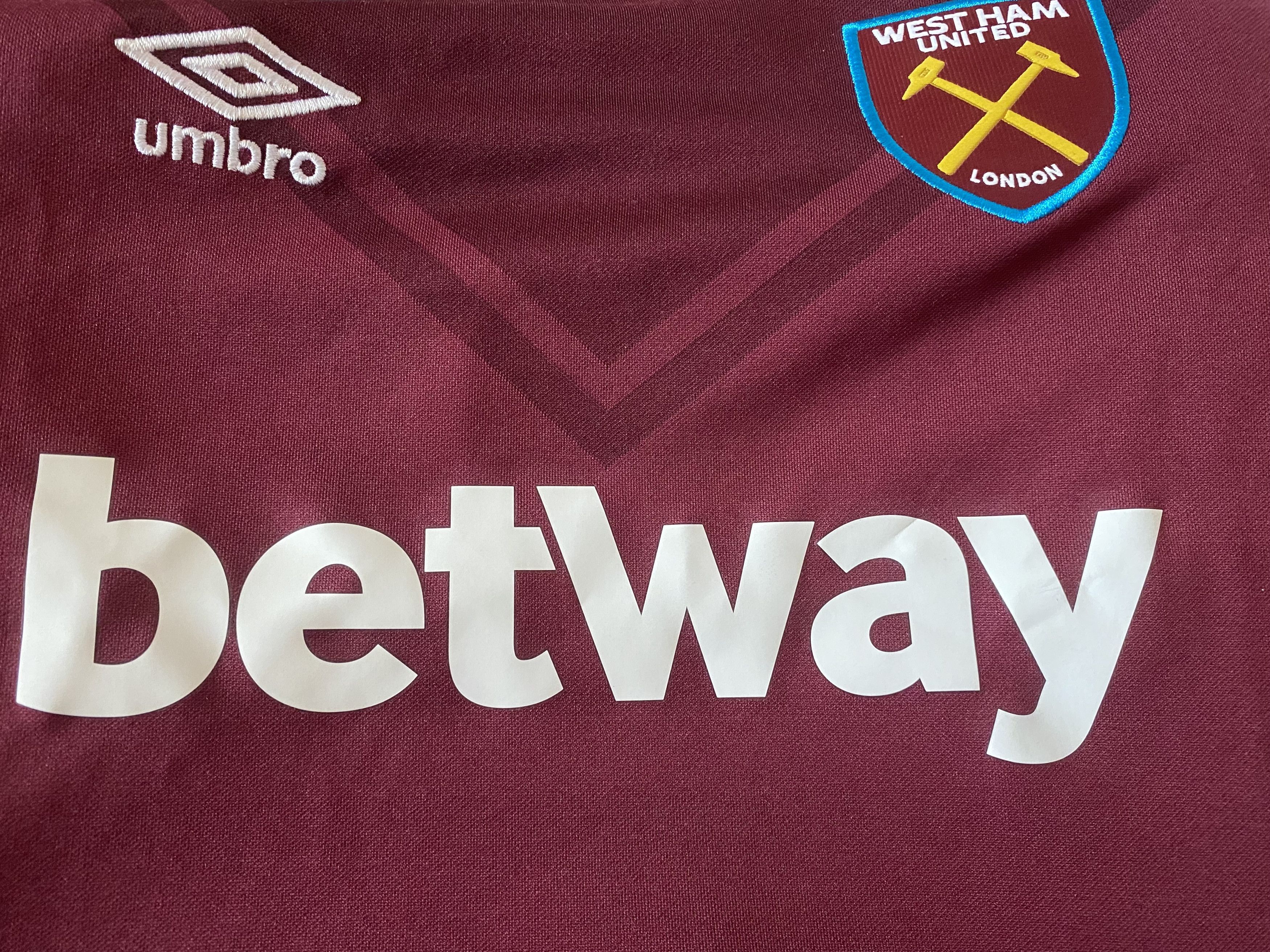 Umbro NEW - WEST HAM UNITED 2017 - 2018 - Umbro - S/M - UNIQUE Size US M / EU 48-50 / 2 - 4 Thumbnail