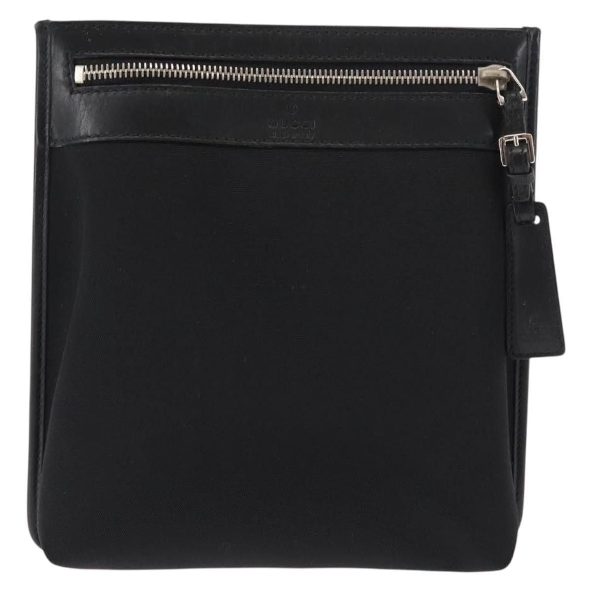 Gucci GUCCI Shoulder Bag Canvas Leather Black Size ONE SIZE - 2 Thumbnail