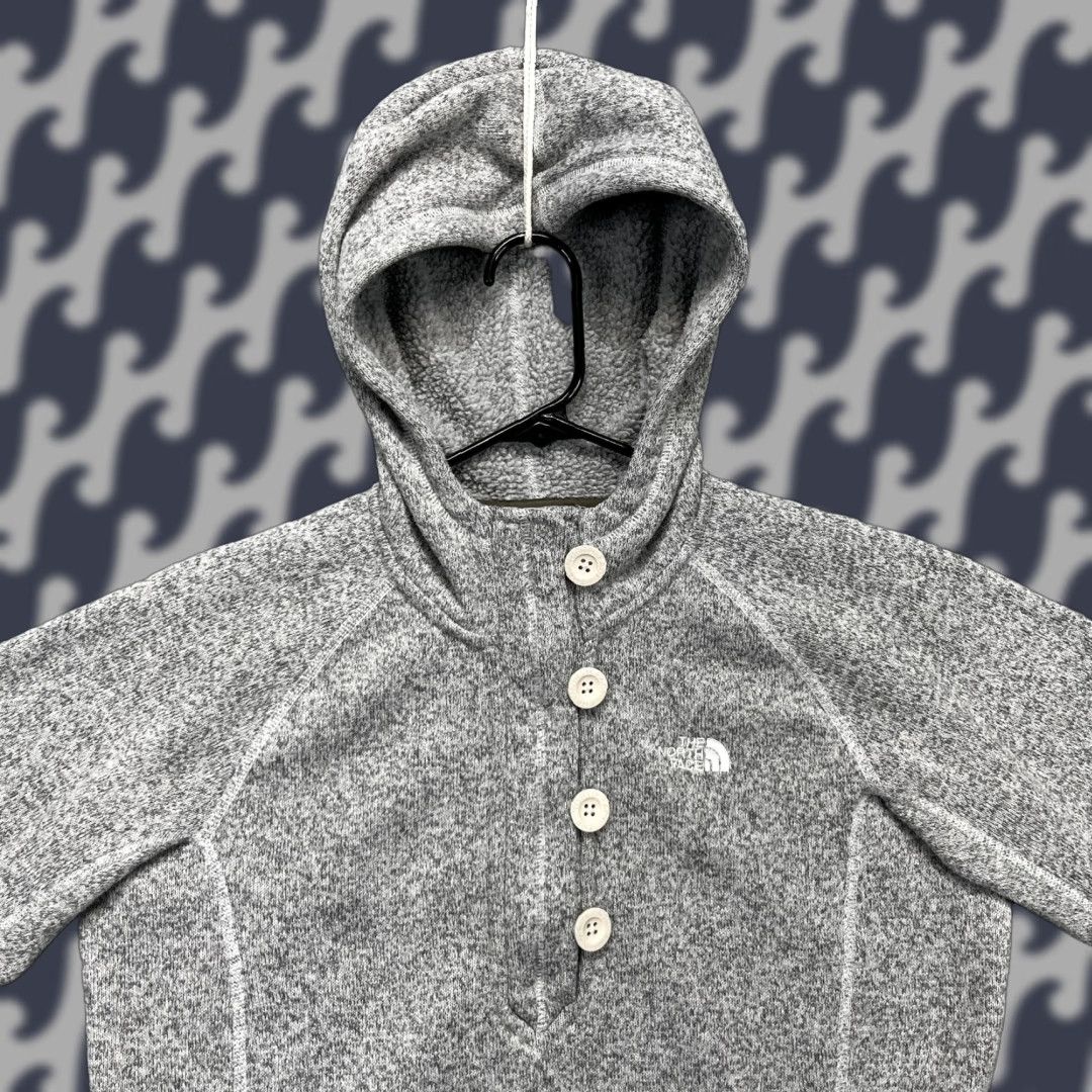 The North Face The North Face Crescent Hoodie Womens L Sunset Gray Button Fleece A7XU Size L / US 10 / IT 46 - 1 Thumbnail