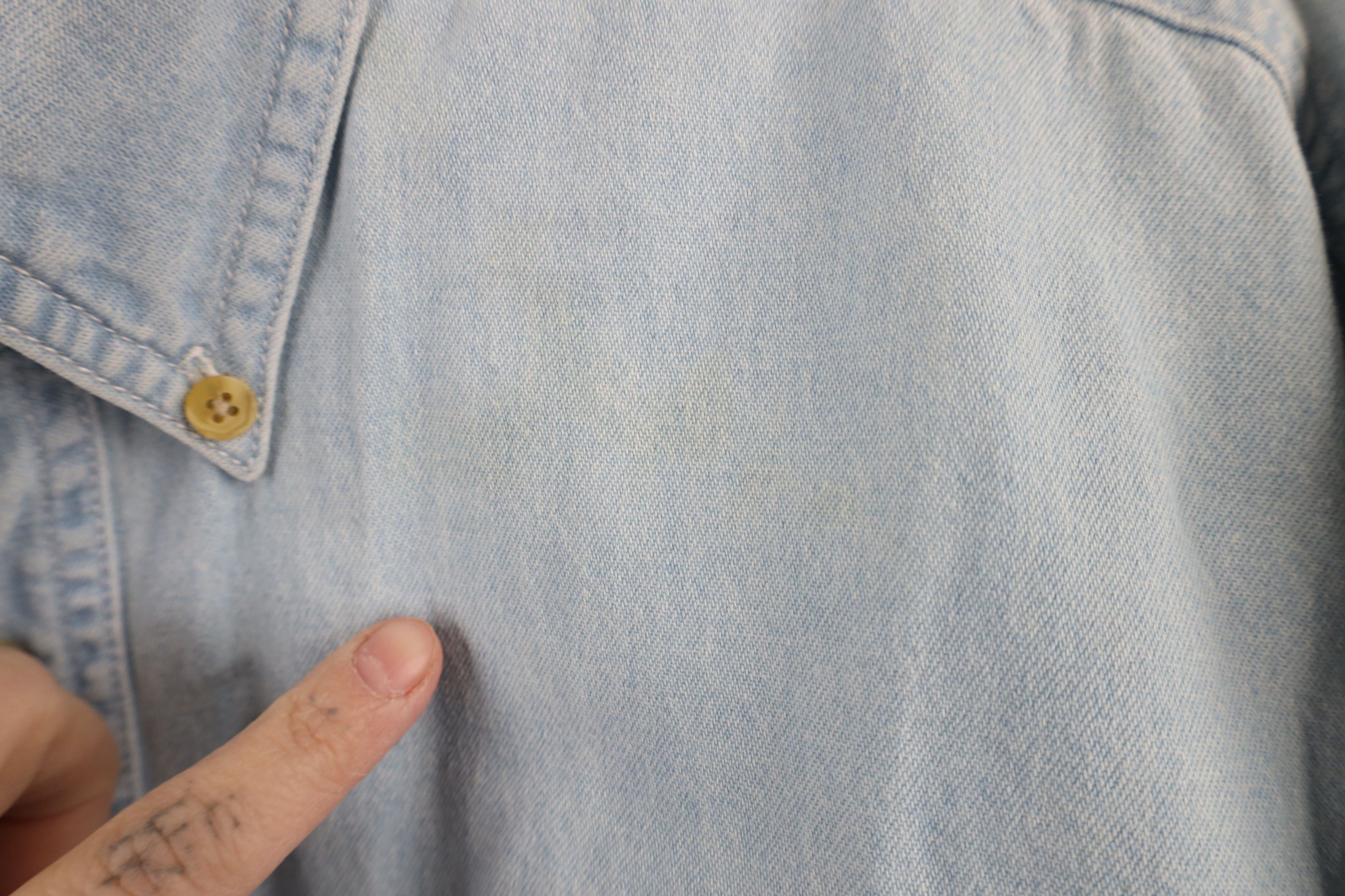Vintage Vintage 90s Ohio State University Denim Jean Button Shirt Size US L / EU 52-54 / 3 - 6 Thumbnail