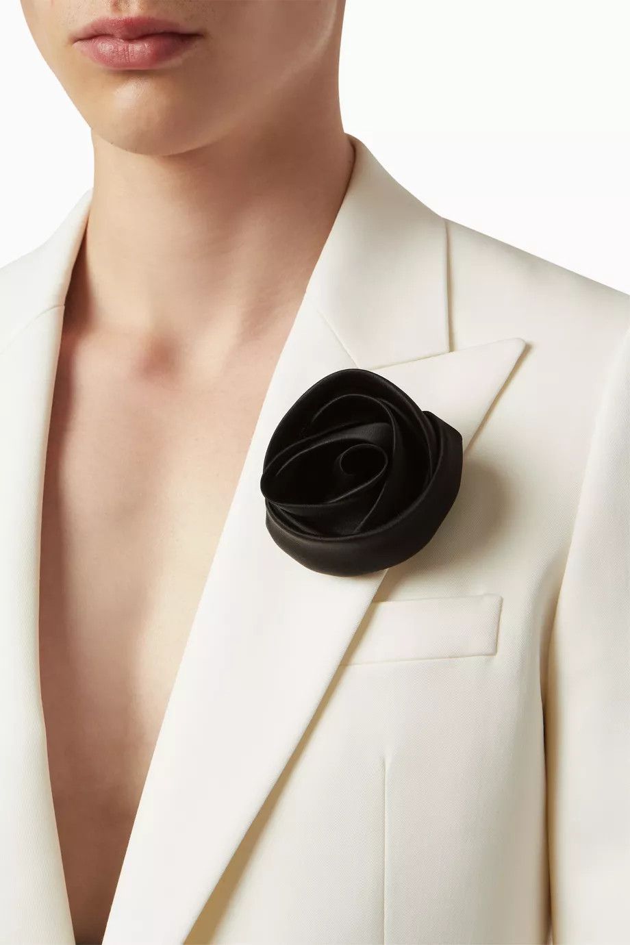 Saint Laurent Paris oc11z0526 774141 Size: OS / Rose Brooch in Silk Organza Size ONE SIZE - 2 Thumbnail