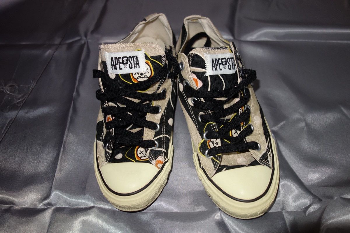 靴 DS BAPESTA KAWS animal kingdom KAWS × BAPE STA leather sneakers a bathing ape shoes NIGO White US