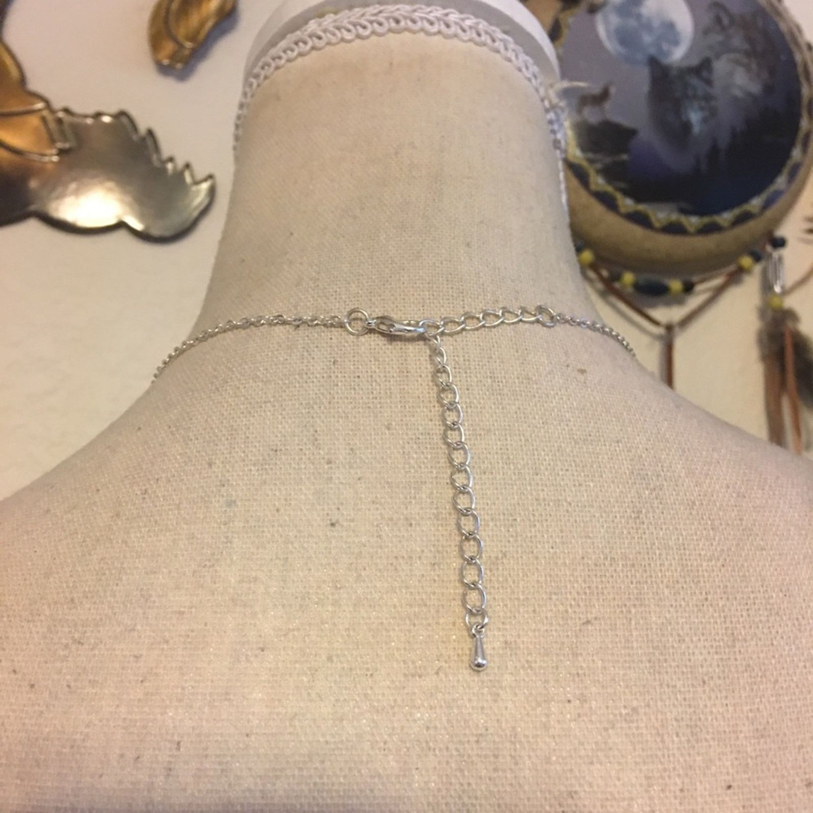 Jewelry Rhinestone bead capped faux pearl on silver chain Size ONE SIZE - 5 Thumbnail