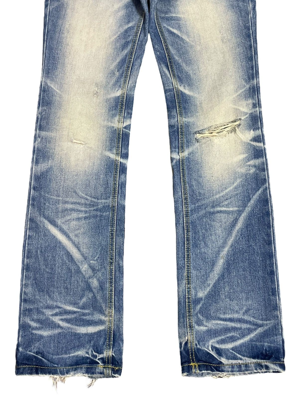 Japanese Brand Vintage Japanese Crazy Yellowish Whiskers Fade Wash Jeans Size 30" / US 8 / IT 44 - 3 Thumbnail