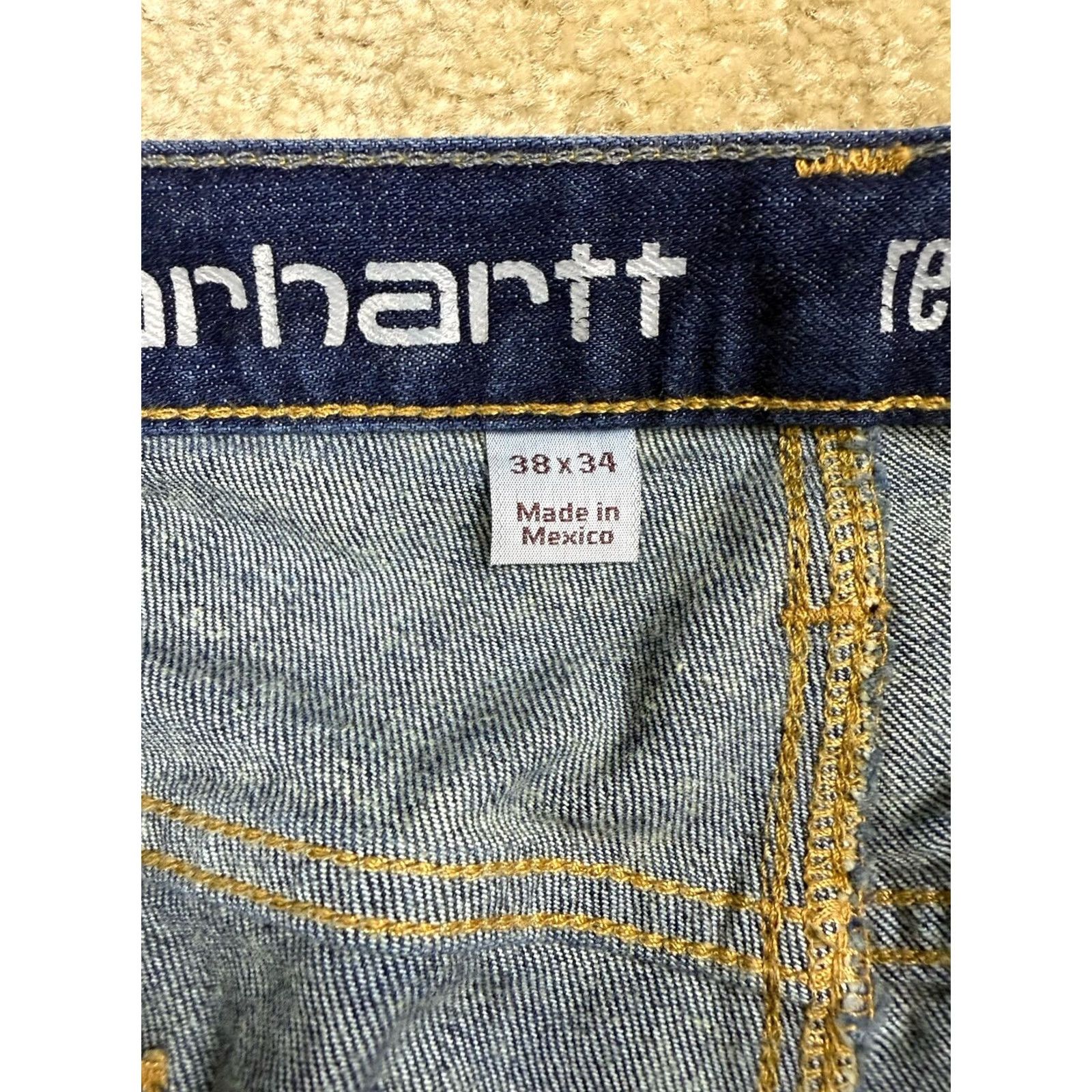 Carhartt Carhartt Jeans 38x34 Relaxed Fit Tapered Leg Workwear Force Extremes 916 Blue Mens Size US 38 / EU 54 - 3 Thumbnail