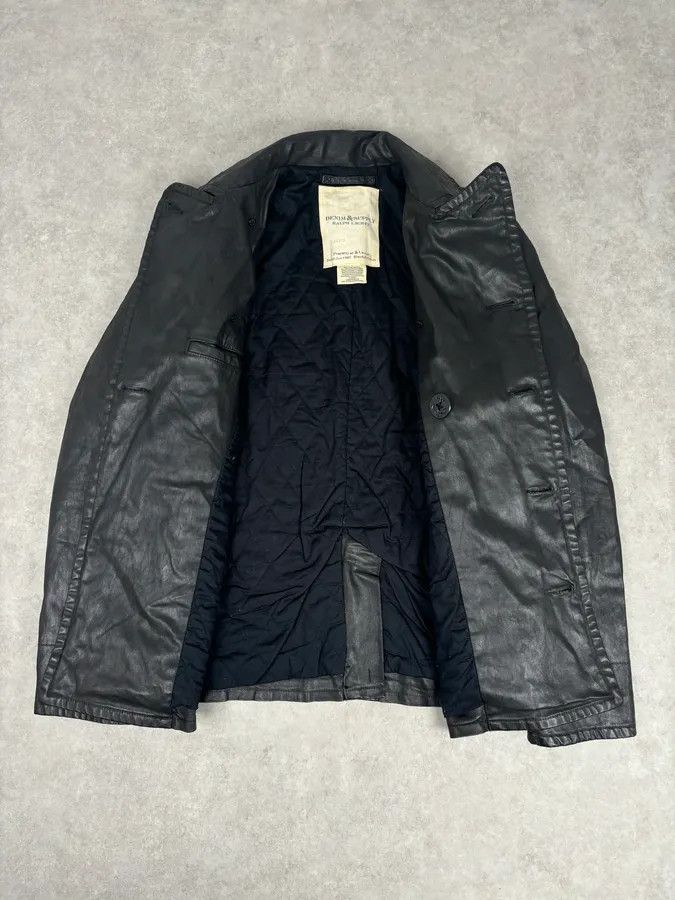 Polo Ralph Lauren AW2015 Ralph Lauren Black Officer Waxed Double-Breasted Coat Size US L / EU 52-54 / 3 - 7 Thumbnail
