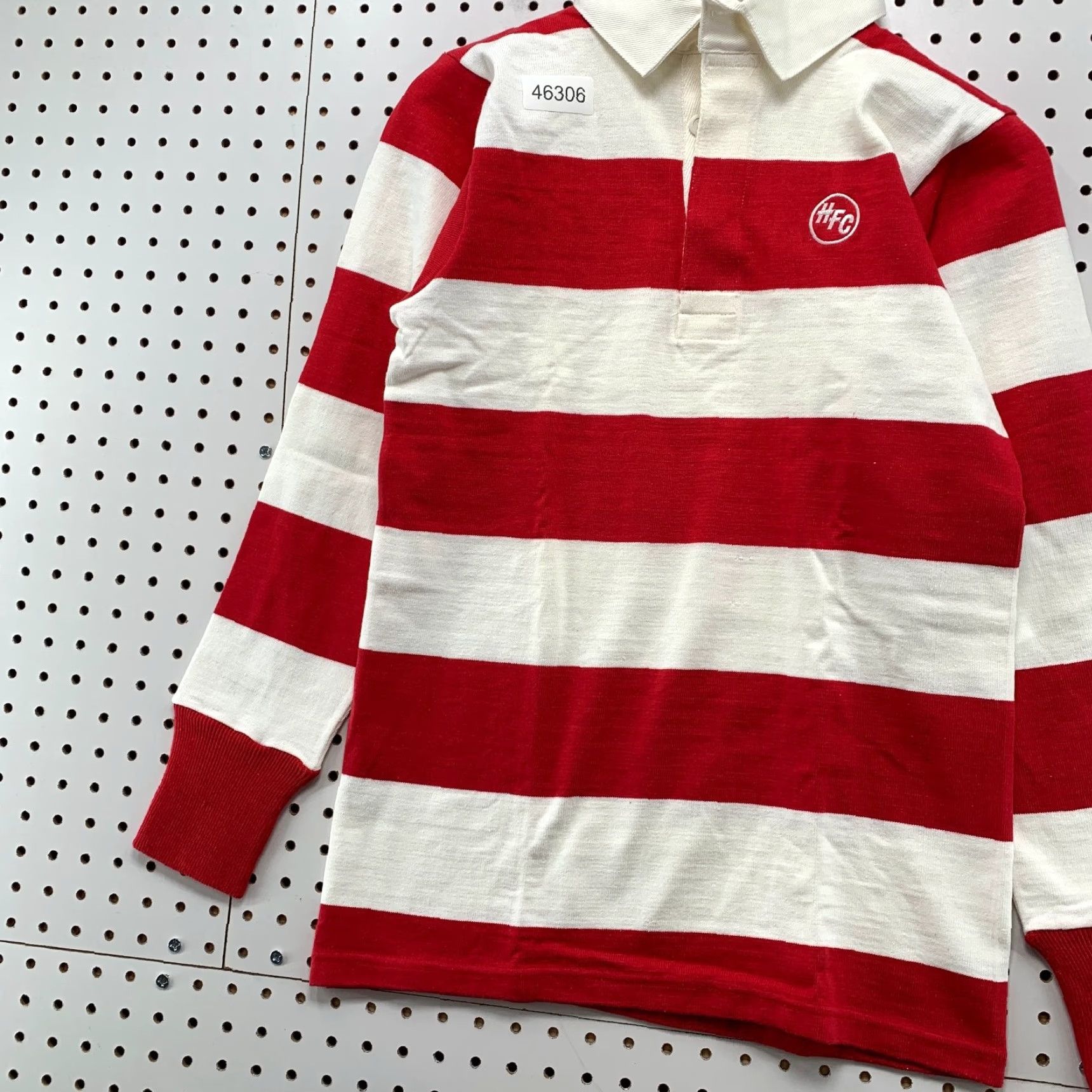 Vintage VINTAGE Vantage Rugby Polo Shirt Men S Red White Stripe HFC Long Sleeve USA Size US S / EU 44-46 / 1 - 6 Thumbnail