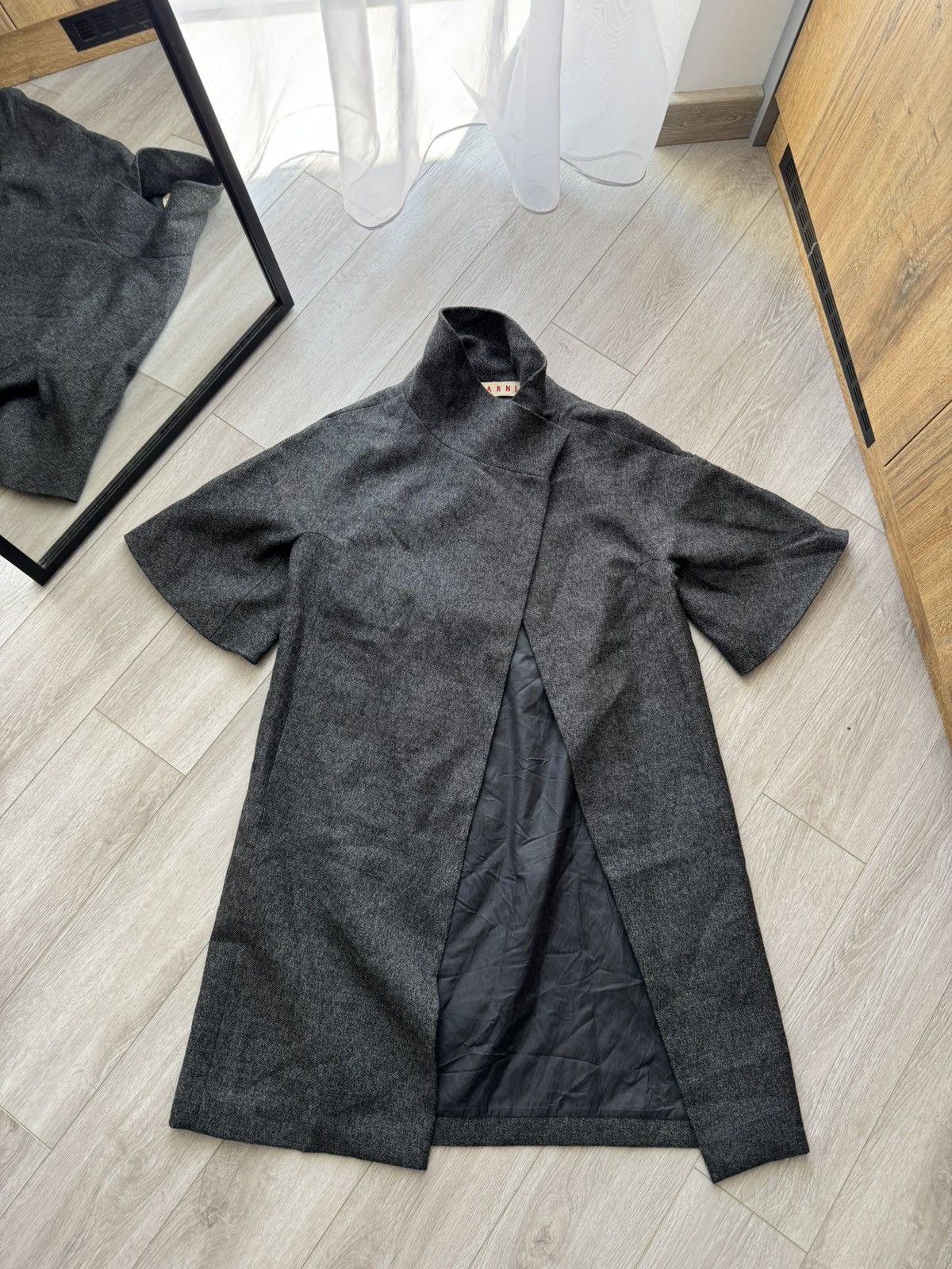 Marni × Vintage Vintage MARNI Wool Open Coat Half Sleeve Size S / US 4 / IT 40 - 6 Thumbnail