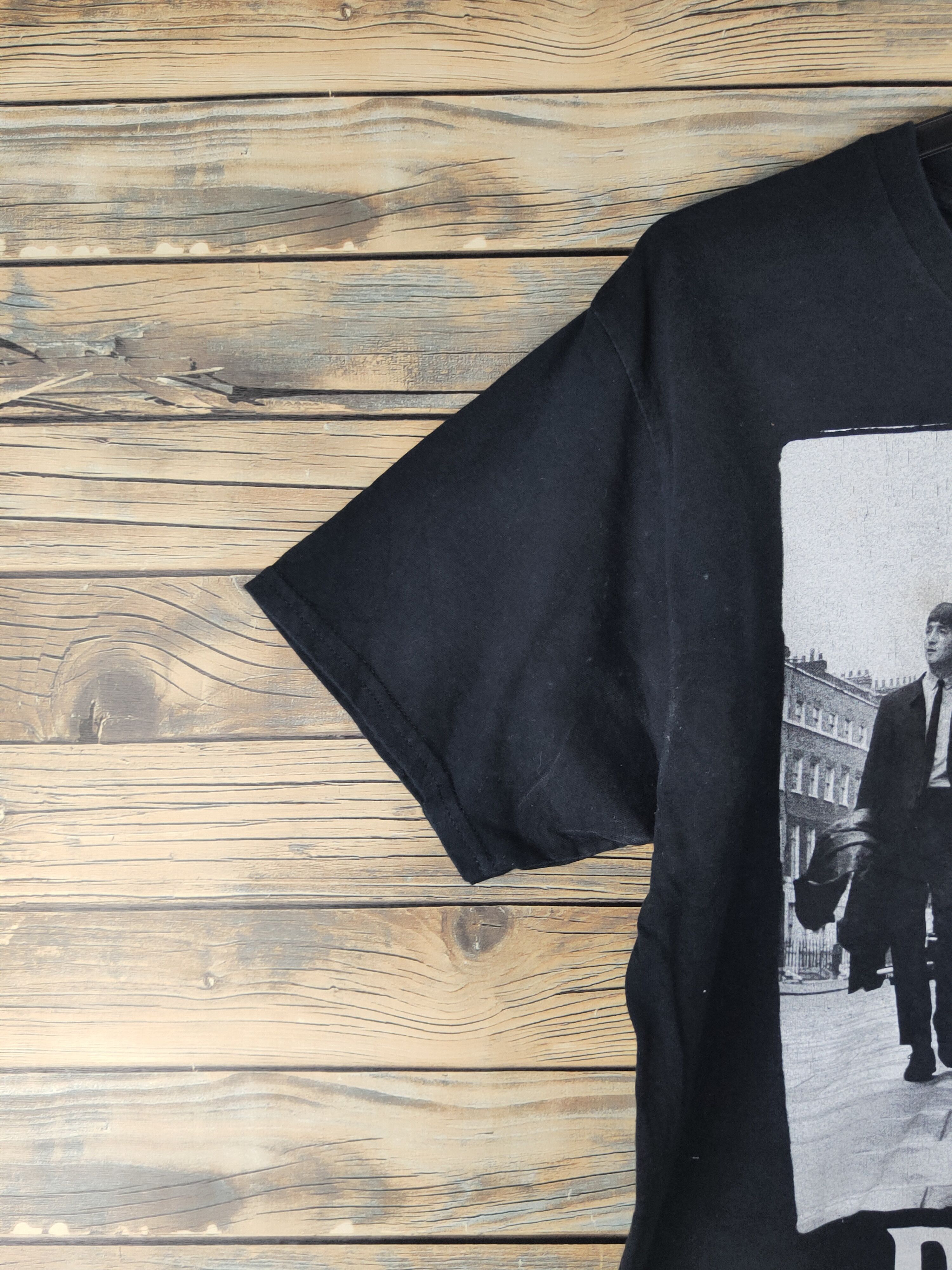 Band Tees × Japanese Brand DL The Beatles Black Short Sleeve T-shirt #2135 Size US L / EU 52-54 / 3 - 5 Thumbnail