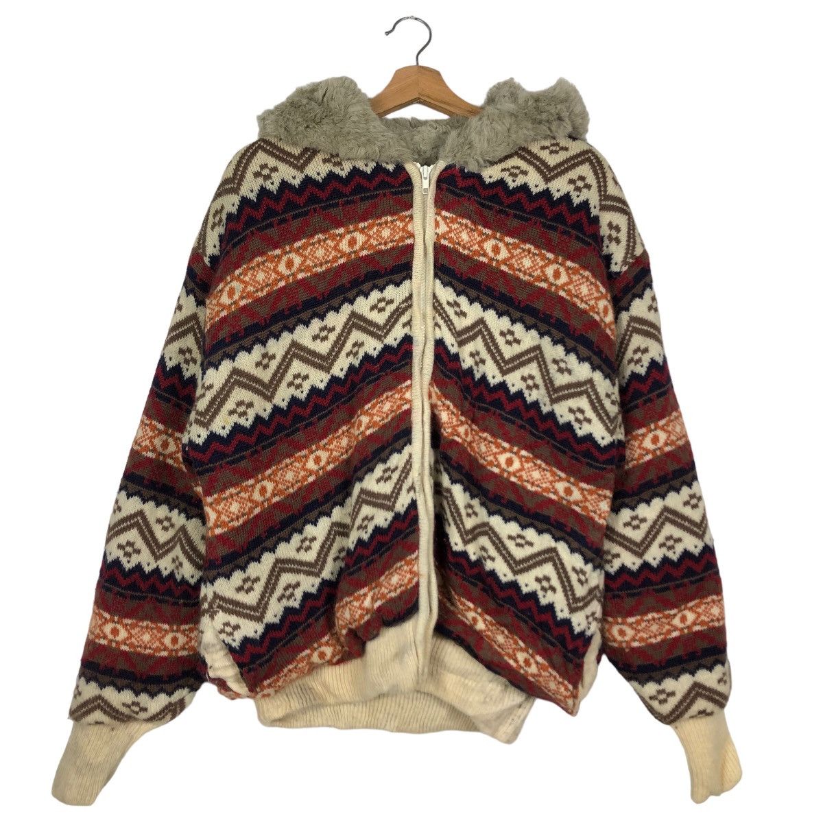 Hysteric Glamour 🔥90s Navajo Aztec Design Rio Brothers Striped Hoodie Winter Size US L / EU 52-54 / 3 - 2 Thumbnail