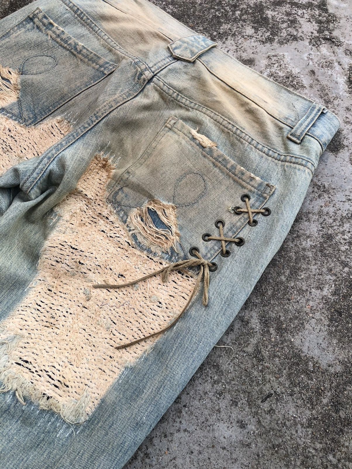 Japanese Brand RUSTY RIPPED DISTRESSED DENIM BY LUST Size US 31 - 6 Thumbnail