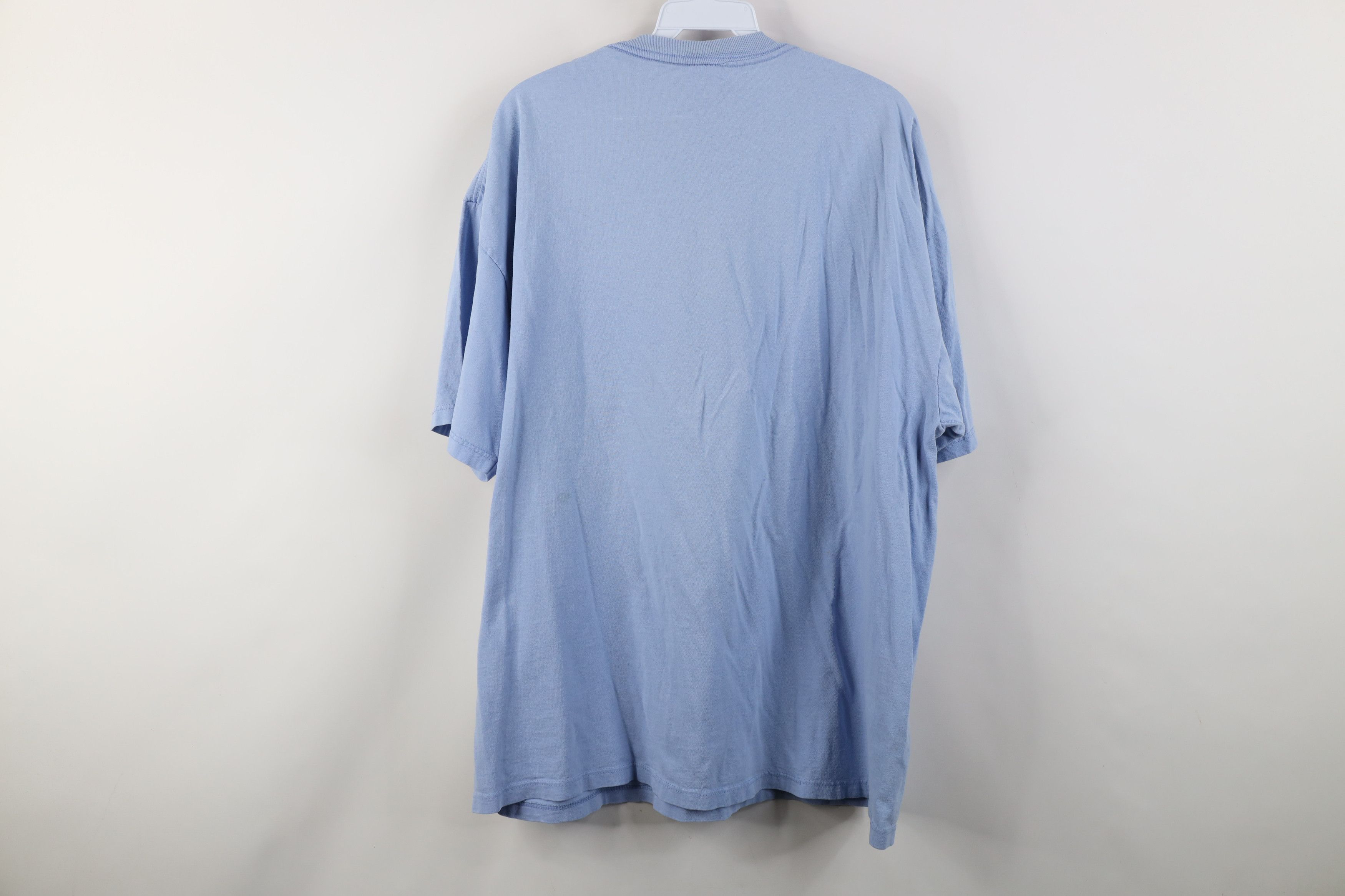 Vintage Vintage 90s Streetwear Alaskas Wolf Dog T-Shirt Blue Cotton Size XXL / US 16-18 / IT 52-54 - 14 Thumbnail