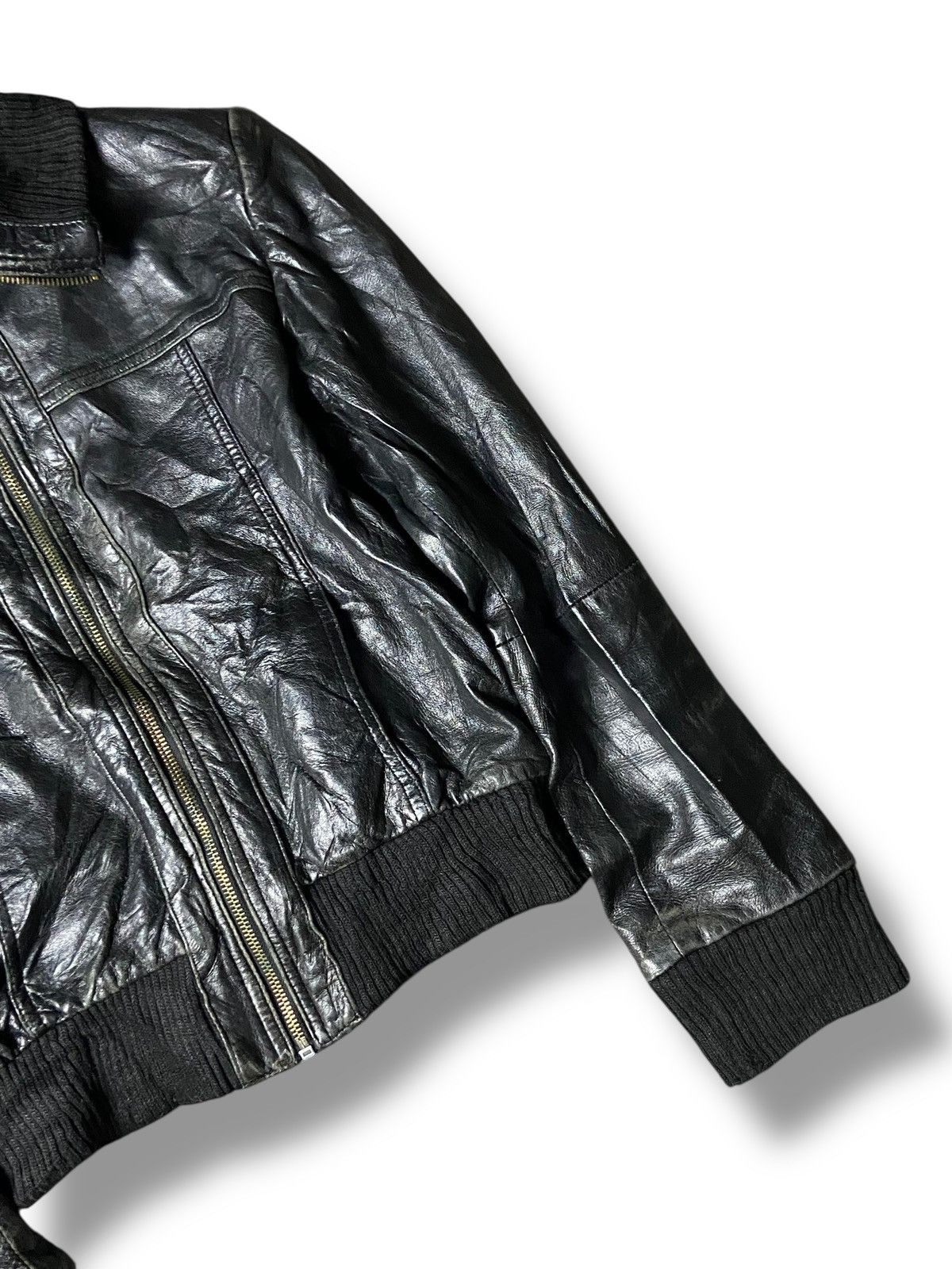 Japanese Brand SAMJAD Brand Crop Leather Jacket (141) Size US M / EU 48-50 / 2 - 5 Thumbnail
