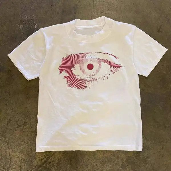 Japanese Brand Fumina x Mari Washed vintage troll eye print tee Size US L / EU 52-54 / 3 - 3 Thumbnail