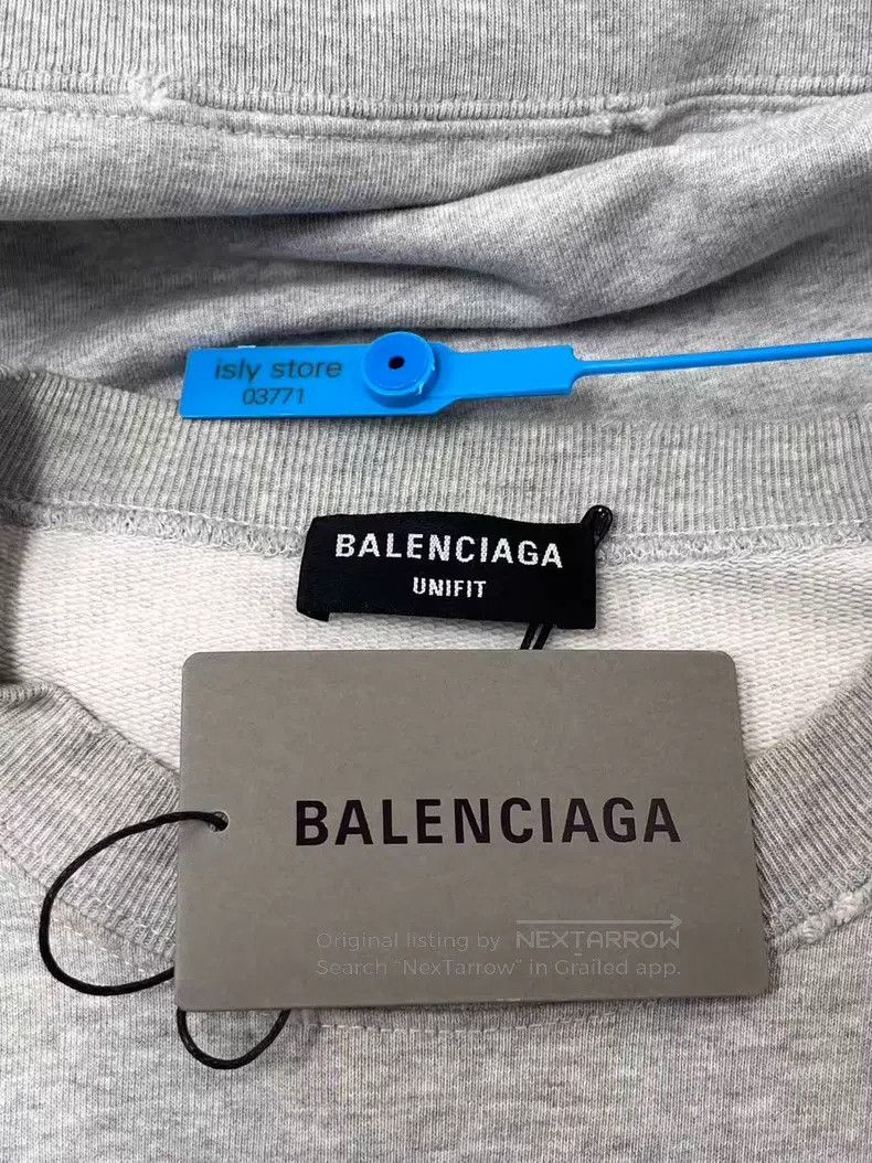 Balenciaga Balenciaga Letter Printed Solid Color Fleece Round Neck Ho Size S / US 4 / IT 40 - 5 Thumbnail
