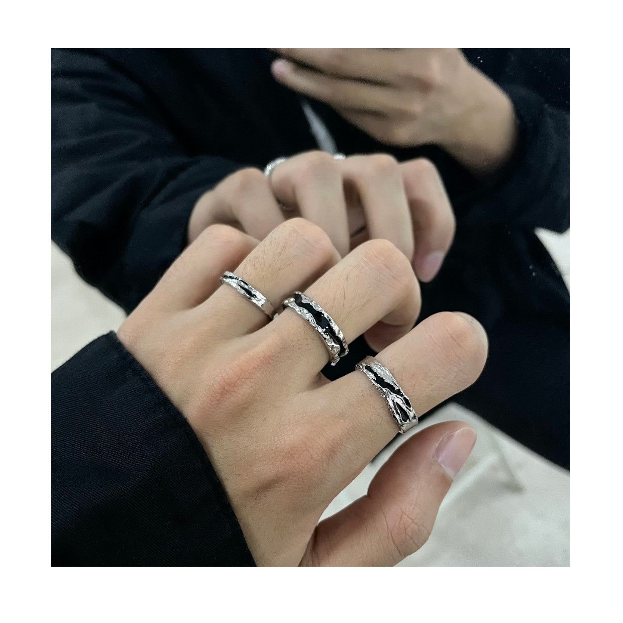 Jewelry New Trend Jewelry Rings Open Size Chrome Ring (Size 7-13) Size ONE SIZE - 4 Thumbnail