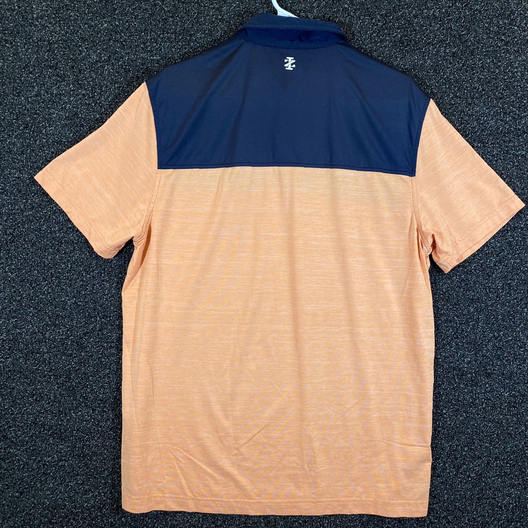 Izod IZOD Polo Shirt Mens Medium Blue Orange Stretch Casual Golf Color Block Shirt Size US M / EU 48-50 / 2 - 5 Thumbnail