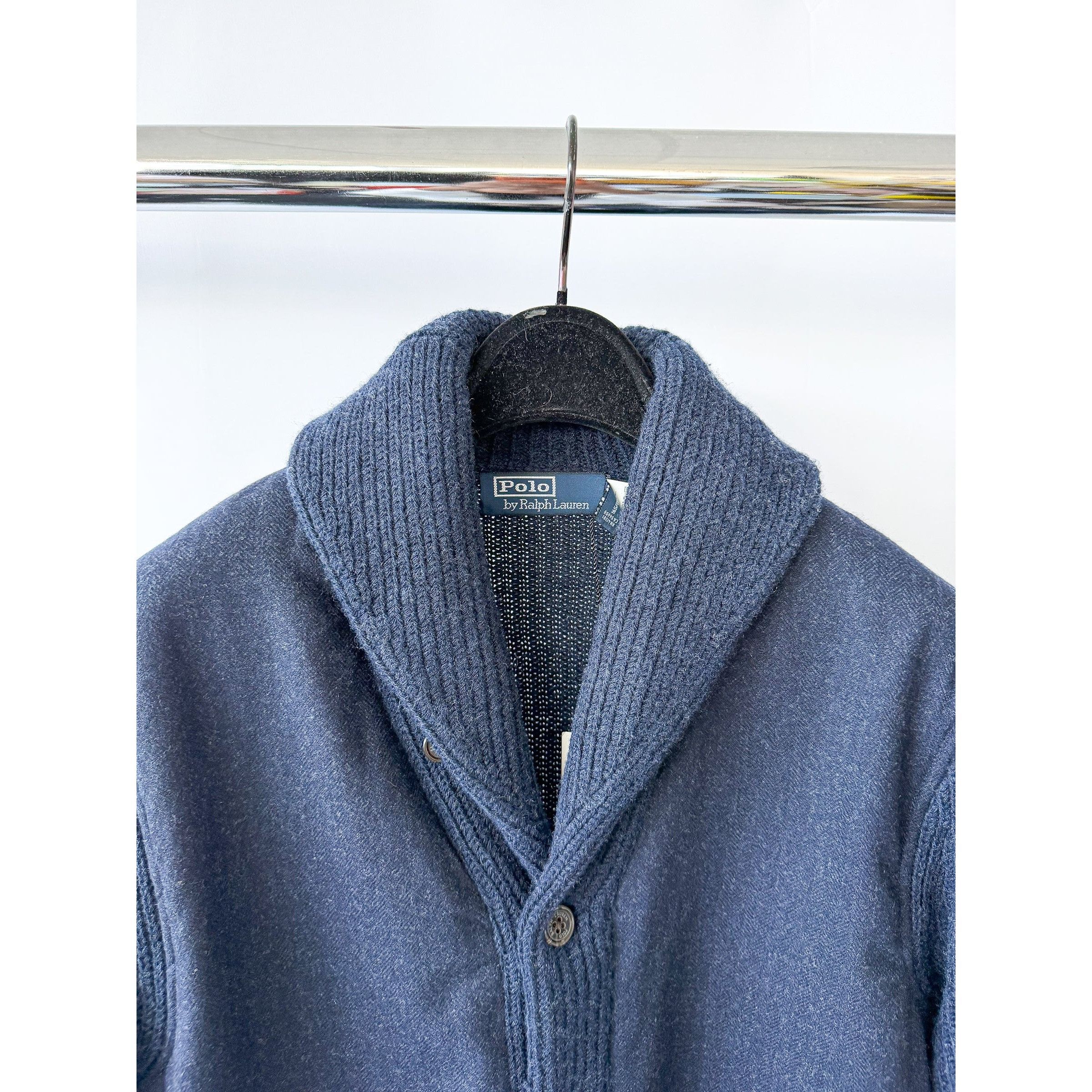 Polo Ralph Lauren Ralph Lauren Polo Shawl Navy Wool Cardigan Size US XS / EU 42 / 0 - 4 Thumbnail