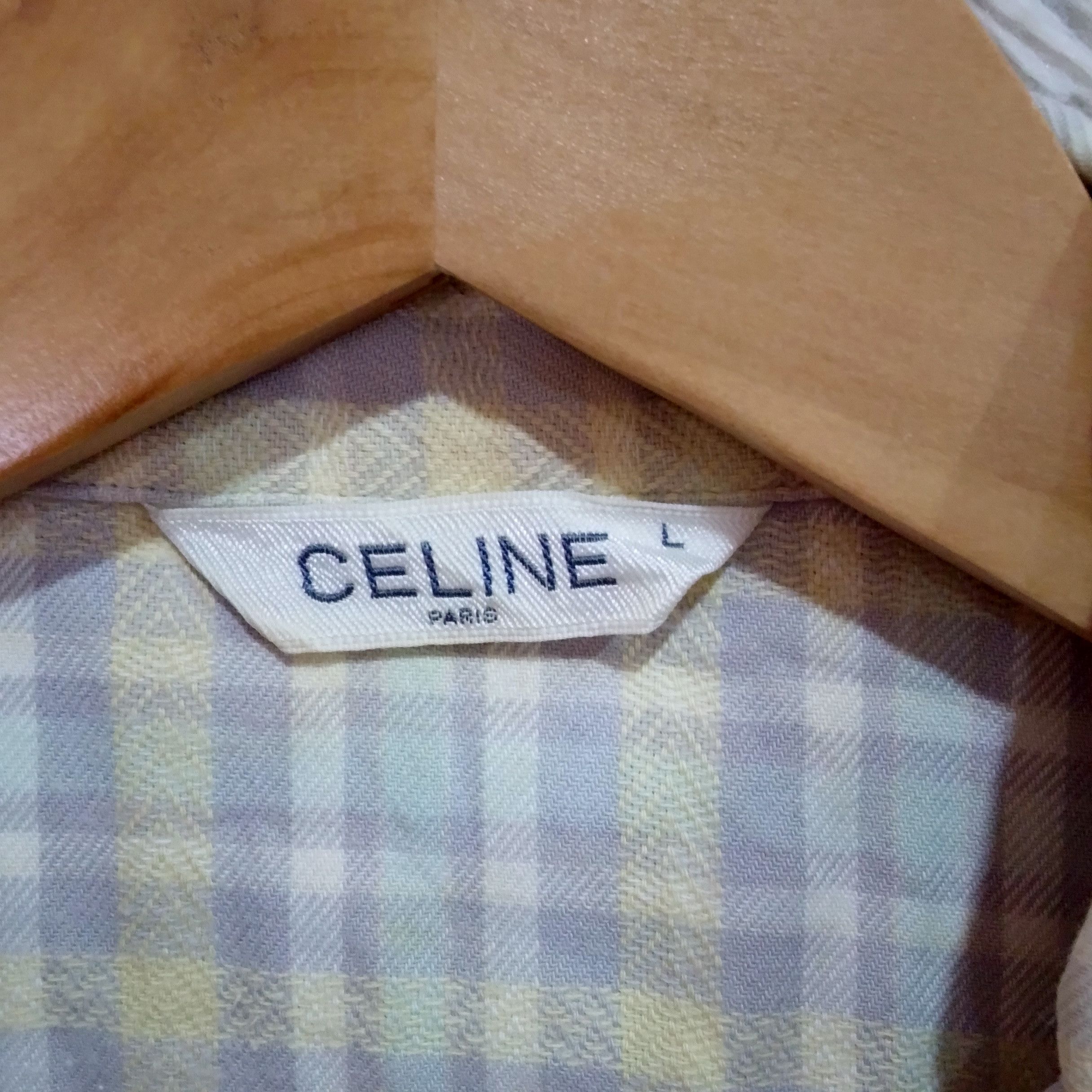 Celine CELINE Plaid Button Up Pajama Shirt Pastel Size US L / EU 52-54 / 3 - 9 Thumbnail