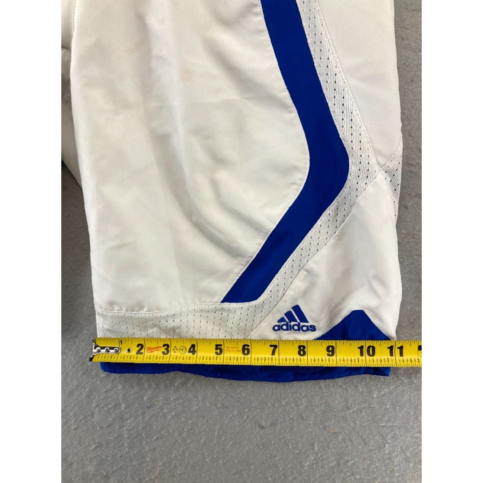 Adidas Adidas Mens Basketball Shorts White Small Athletic Drawstring Size US 29 - 5 Thumbnail
