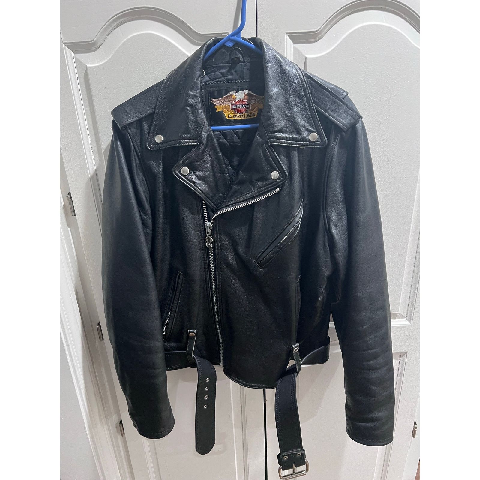 Harley Davidson Harley-Davidson Men’s Leather Jacket 44 L Black Eagle Patch Size L / US 10 / IT 46 - 6 Thumbnail