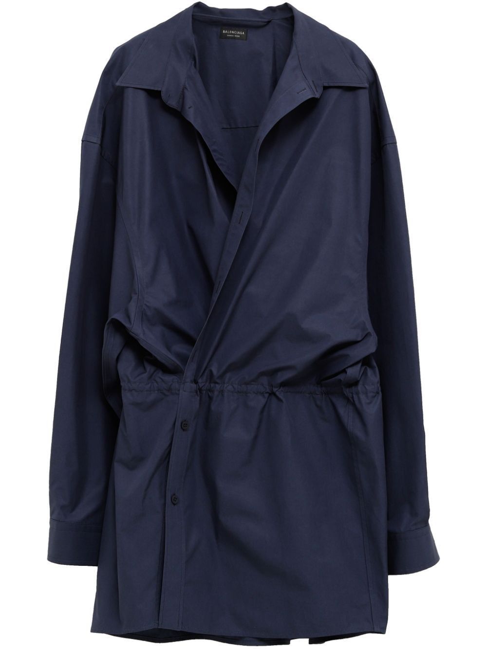 Balenciaga ELASTICATED WAISTBAND COTTON SHIRT MINI DRESS Size S / US 4 / IT 40 - 1 Thumbnail