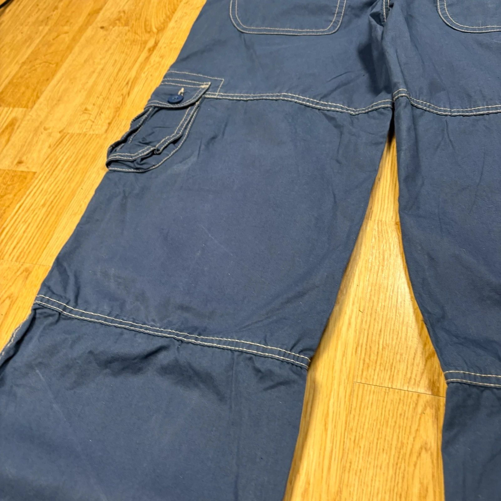 Japanese Brand Denim Co Blue Cargo Pants Size US 34 / EU 50 - 10 Thumbnail
