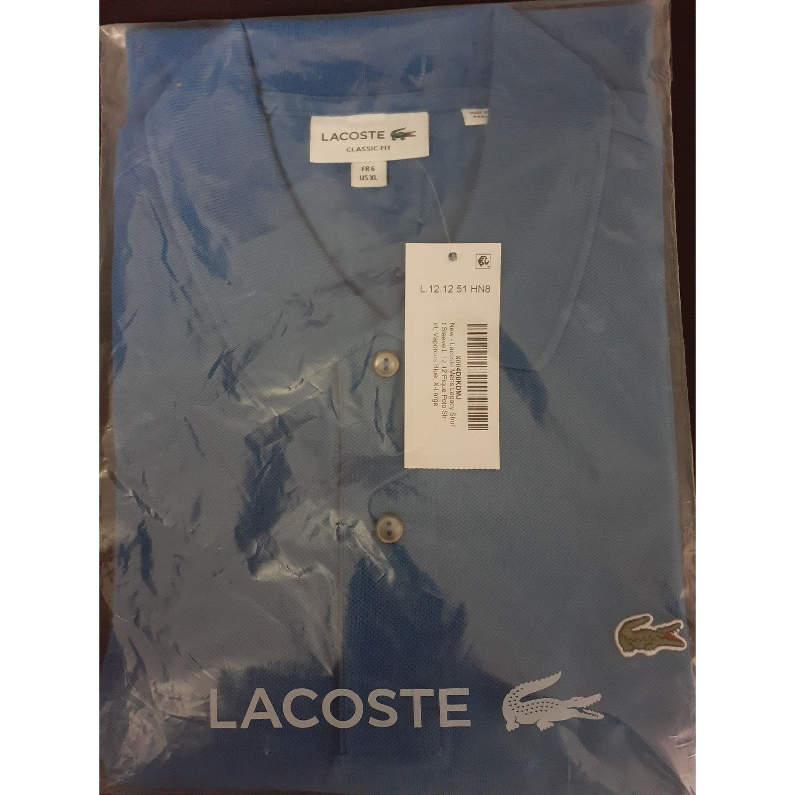 Lacoste Lacoste Mens Legacy Short L.1212 Pique Polo Shirt V Blue XL Size US XL / EU 56 / 4 - 2 Thumbnail