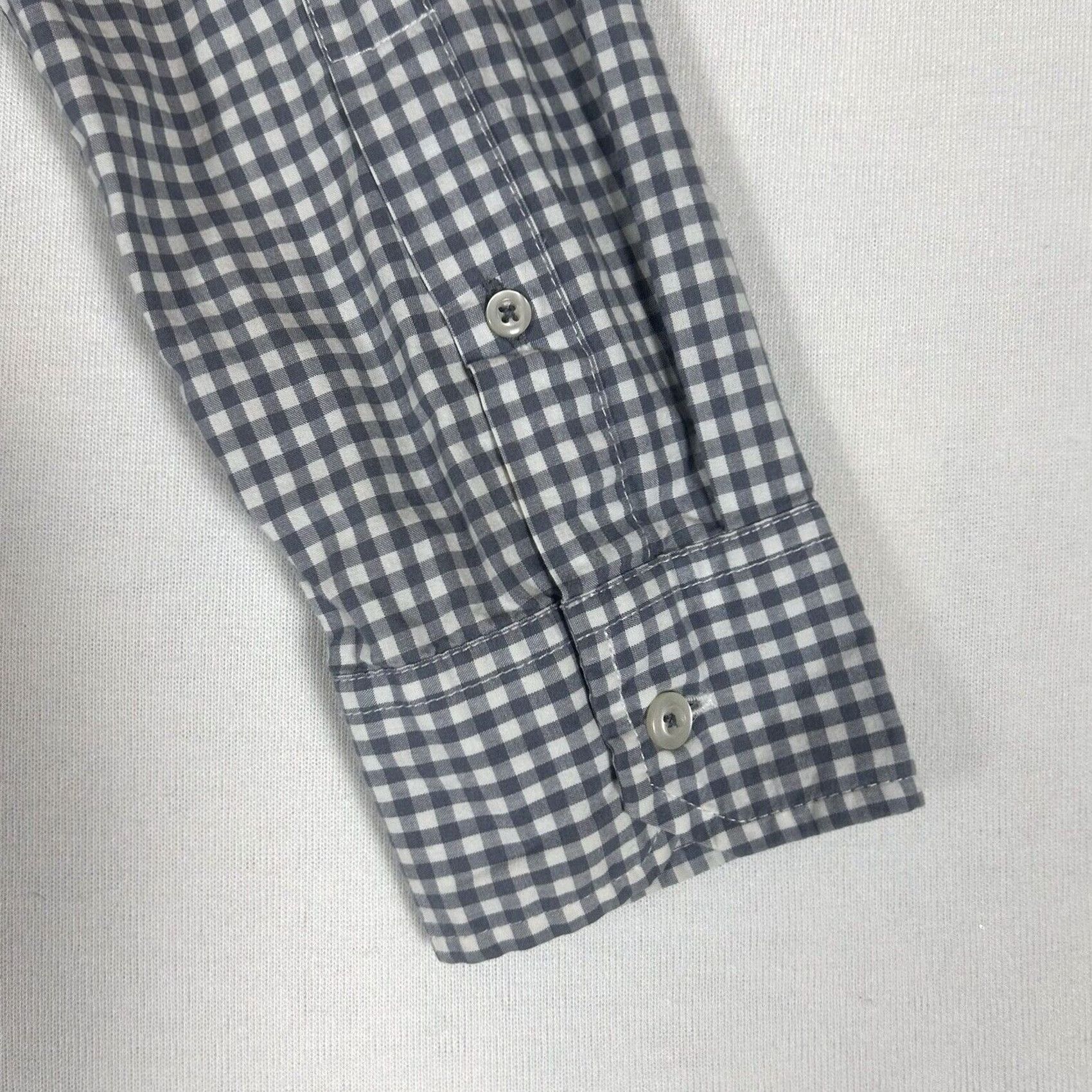 American Eagle Outfitters American Eagle Outfitters Shirt Mens Small Button-Down Plaid Checkered Long Sleeve Gray AEO Size US S / EU 44-46 / 1 - 6 Thumbnail