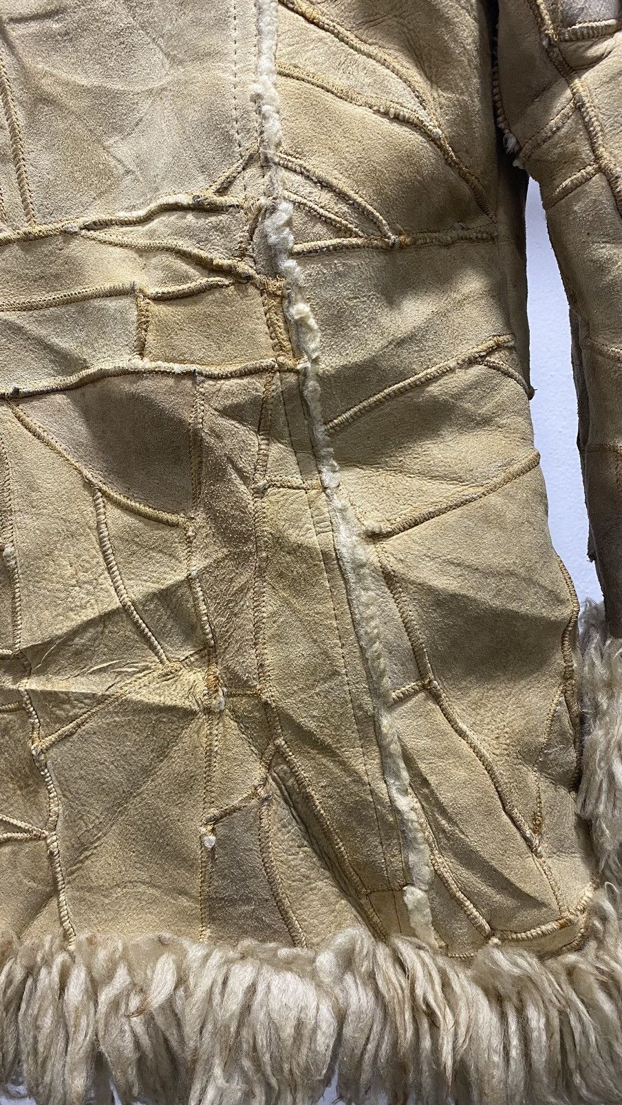 Vintage Grunge Suede Shaggy Winter Jacket