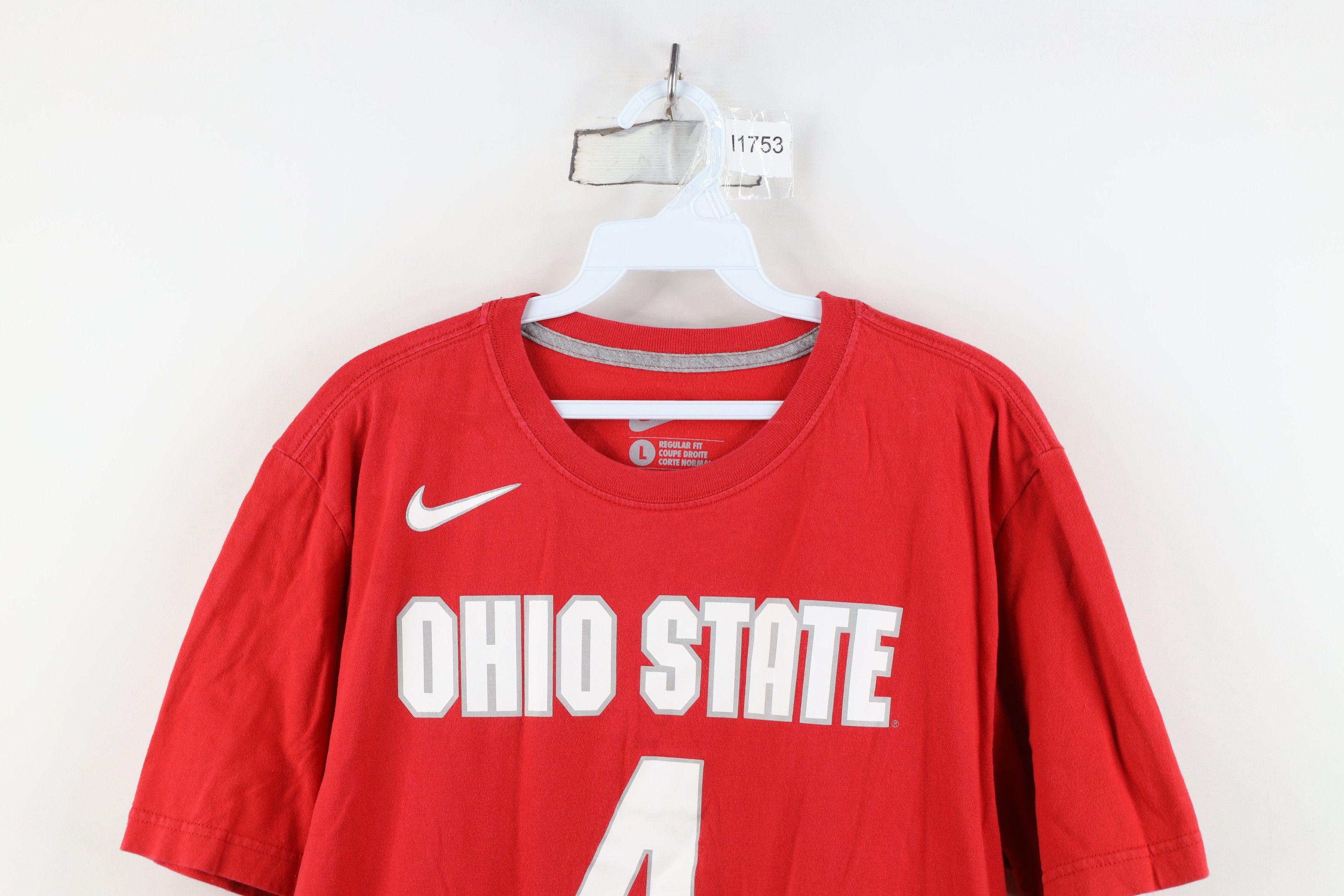 Nike Nike Ohio State University Football Jersey T-Shirt Red #4 Size US L / EU 52-54 / 3 - 2 Thumbnail