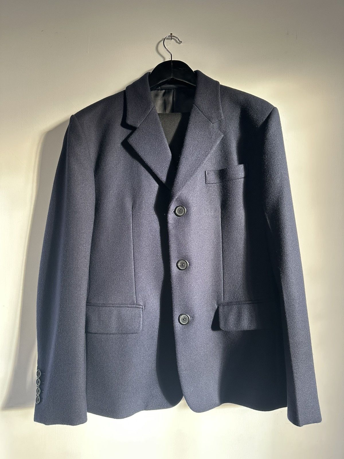 Prada Unworn new Prada Navy Blue heavy wool blazer Size 52R - 2 Thumbnail
