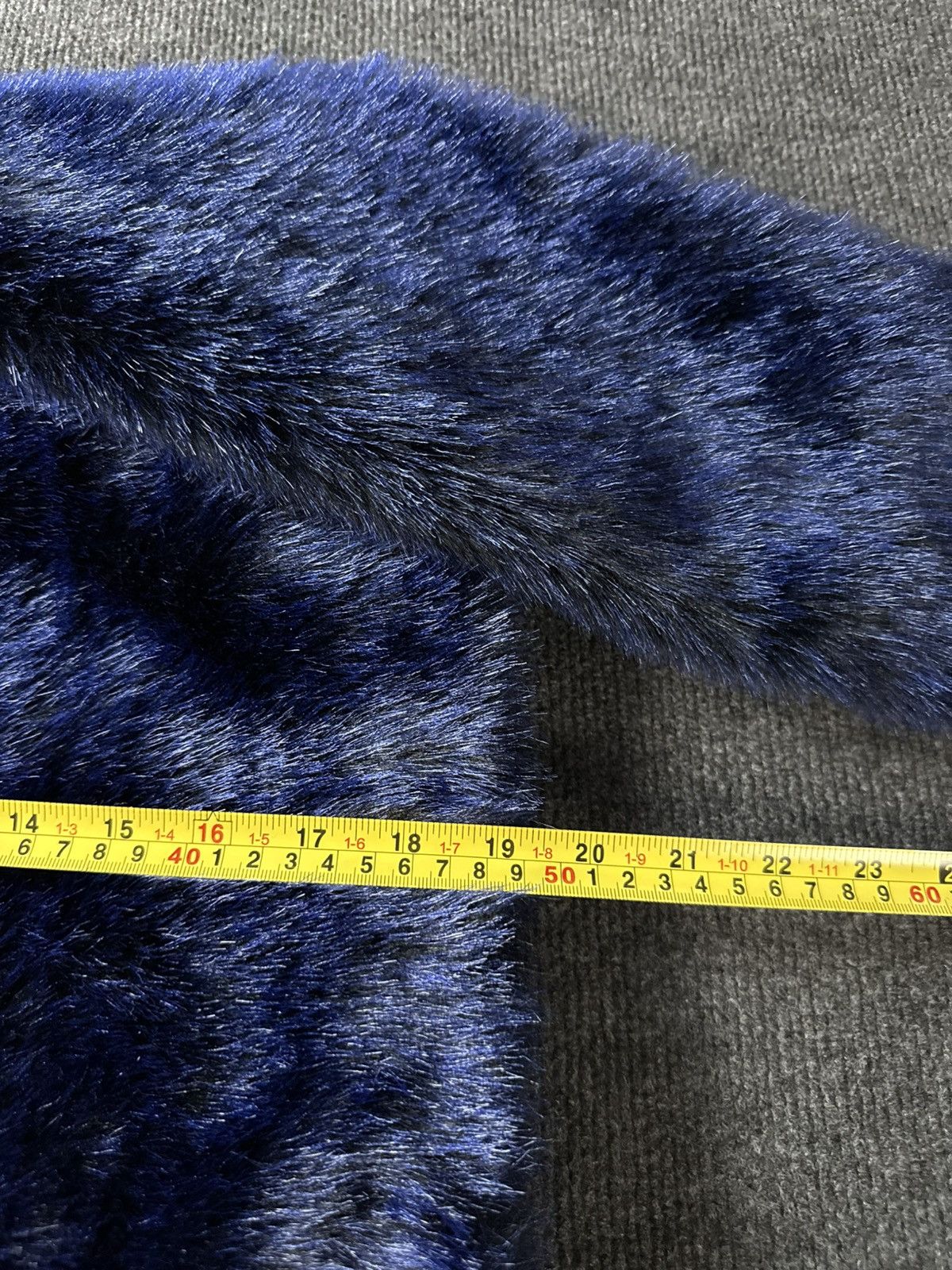 If Six Was Nine 00s Blue Faux Fur Jacket Cropped Hysteric Glamour Style Vibe Size M / US 6-8 / IT 42-44 - 18 Thumbnail