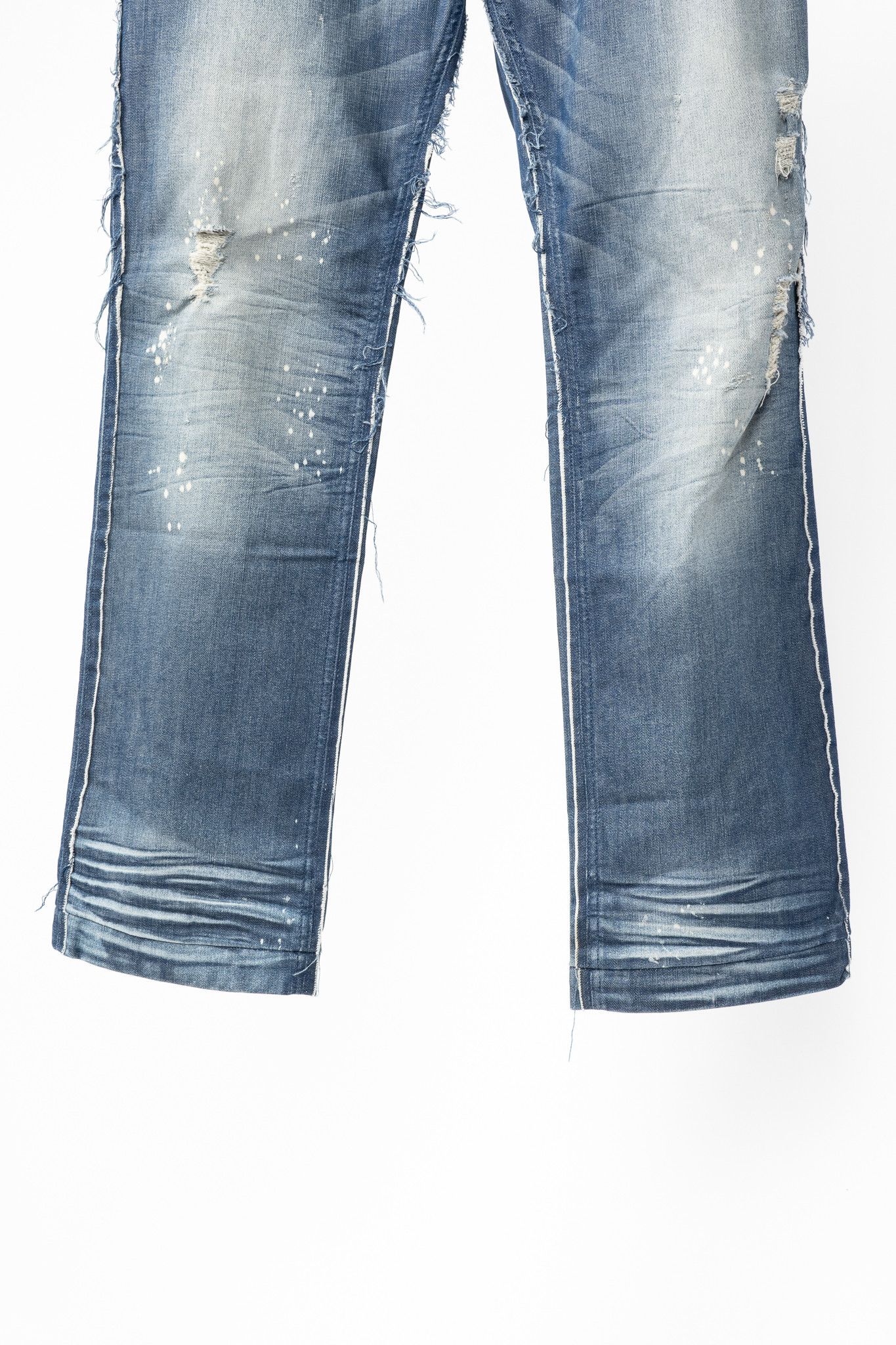 Dolce & Gabbana Dolce & Gabbana Distressed Paint-Splatter Straight-Leg Jeans Size US 36 / EU 52 - 6 Thumbnail