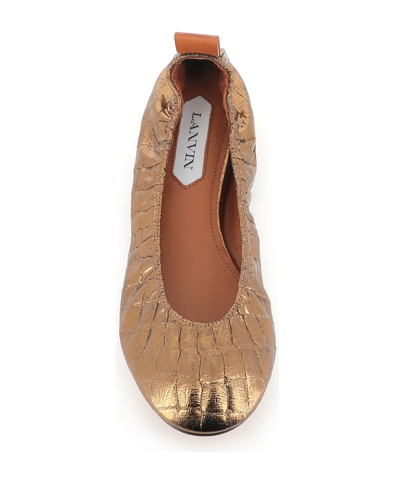 Lanvin o1y0326 Ballet Flats in Gold Size US 9 / IT 39 - 4 Thumbnail