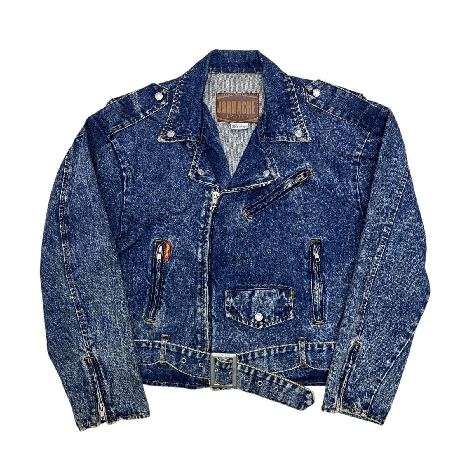 Jordache VINTAGE 90s JORDACHE Jean Jacket Retro Cropped Coat Medium Size M / US 6-8 / IT 42-44 - 1 Thumbnail