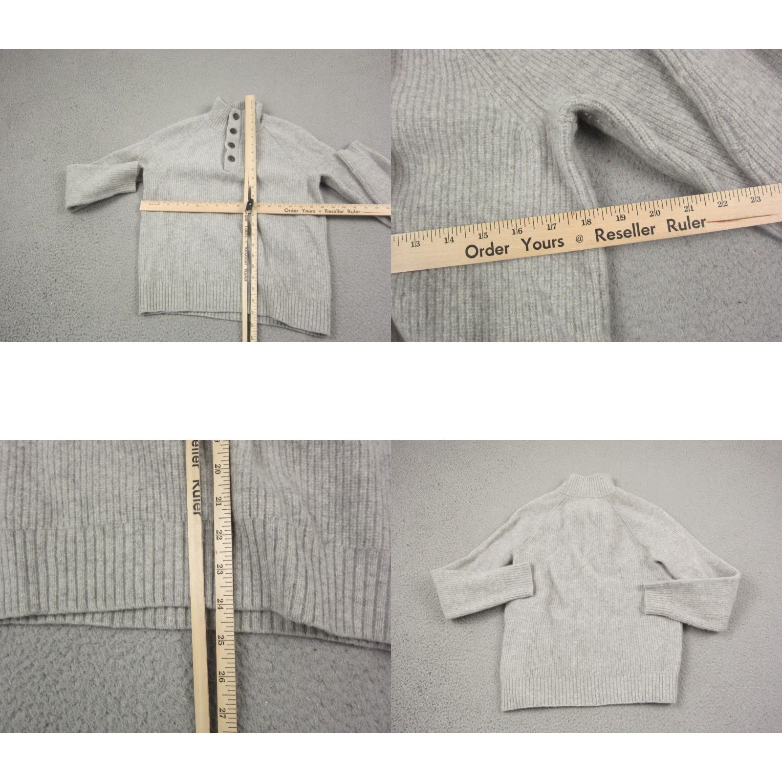 Banana Republic Banana Republic Sweater Mens Small Gray Merino Wool Henley Knit Pullover Long Sleeve Regular Fit Casual Vintage: No Size US S / EU 44-46 / 1 - 8 Thumbnail