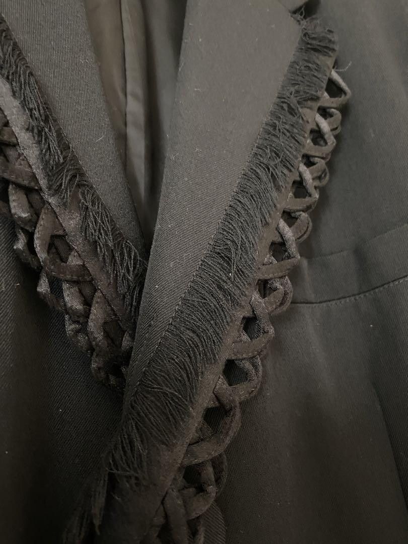 Yohji Yamamoto YOHJI YAMAMOTO pour homme06AW silk fringe coat Size US M / EU 48-50 / 2 - 4 Thumbnail