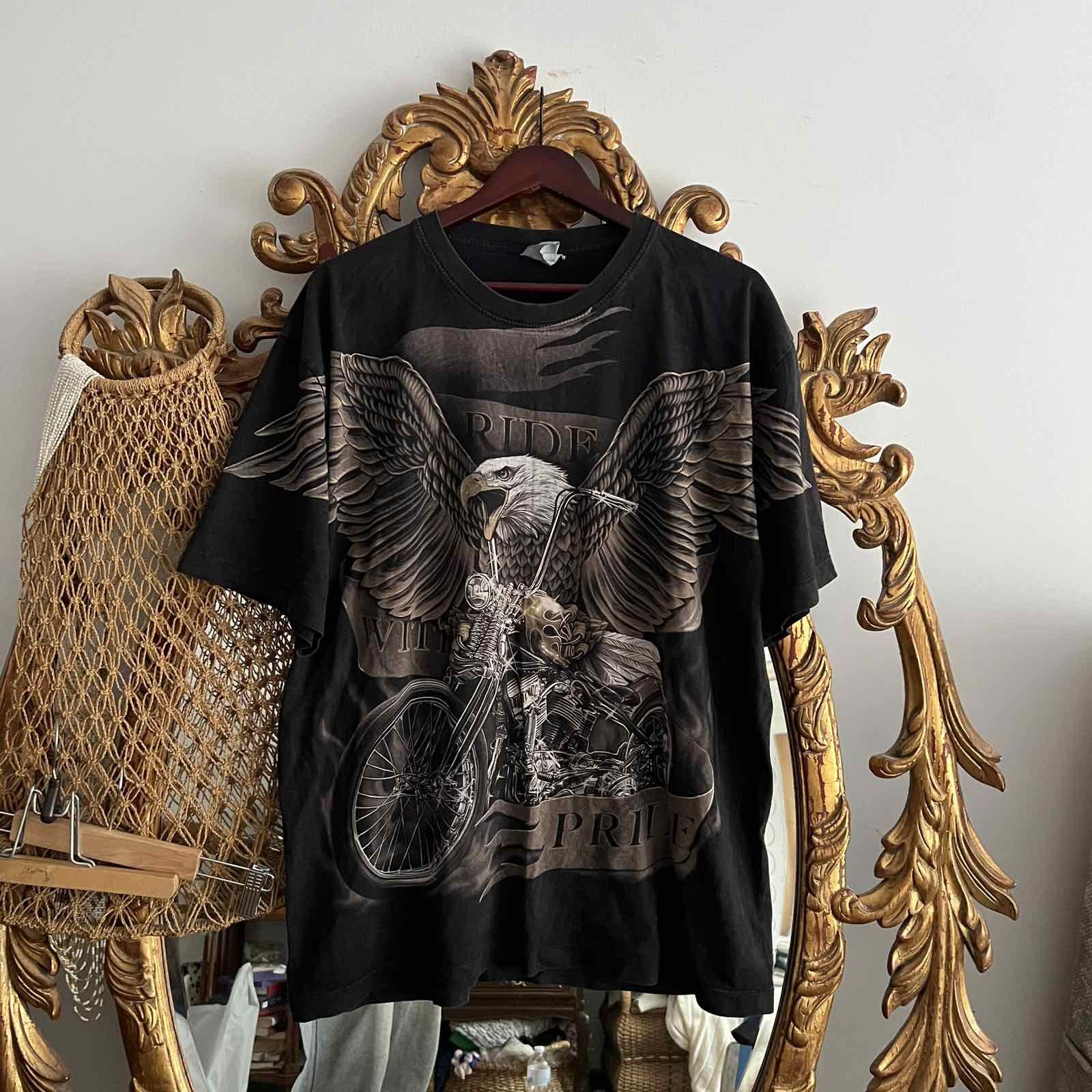 Vintage 90’s Vintage American Thunder Eagle Tee Shirt Sz XL Size US XL / EU 56 / 4 - 1 Thumbnail