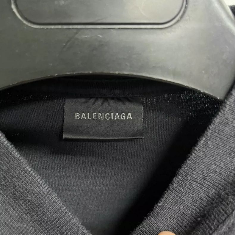 Balenciaga Balenciaga Black Solid Sunset Tower Print Crew Neck Short Size US S / EU 44-46 / 1 - 3 Thumbnail