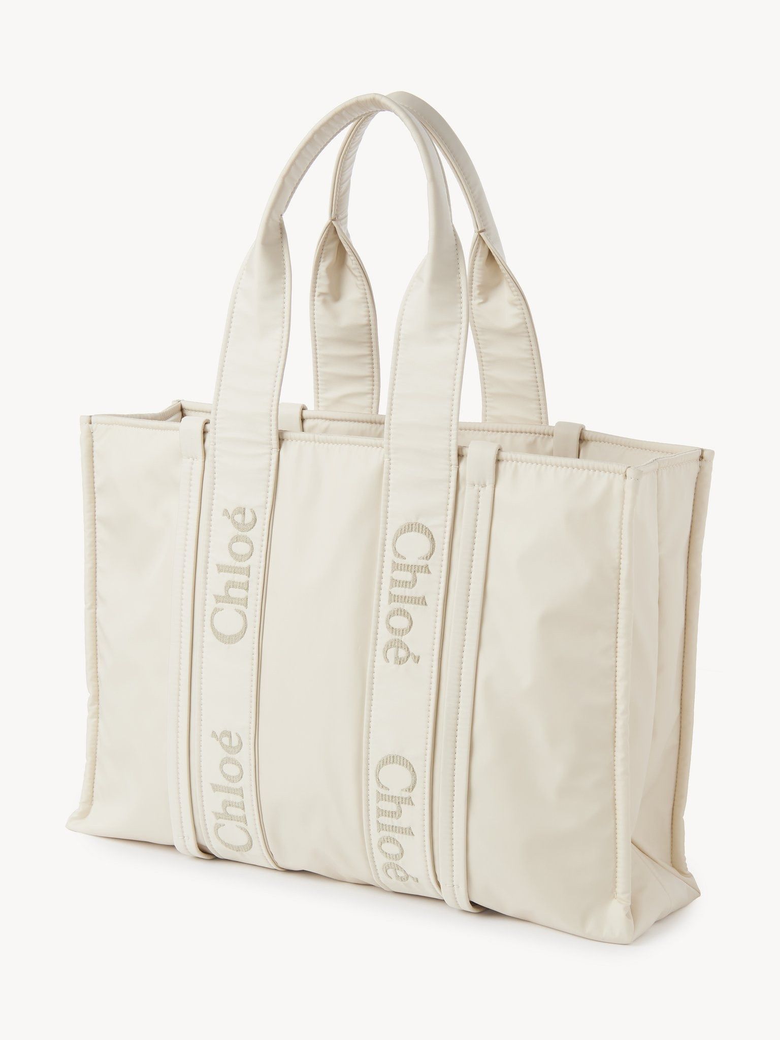 Chloe o1loc1c10425 Size: OS / Woody Large Tote Bag in Dusty Ivory Size ONE SIZE - 3 Thumbnail