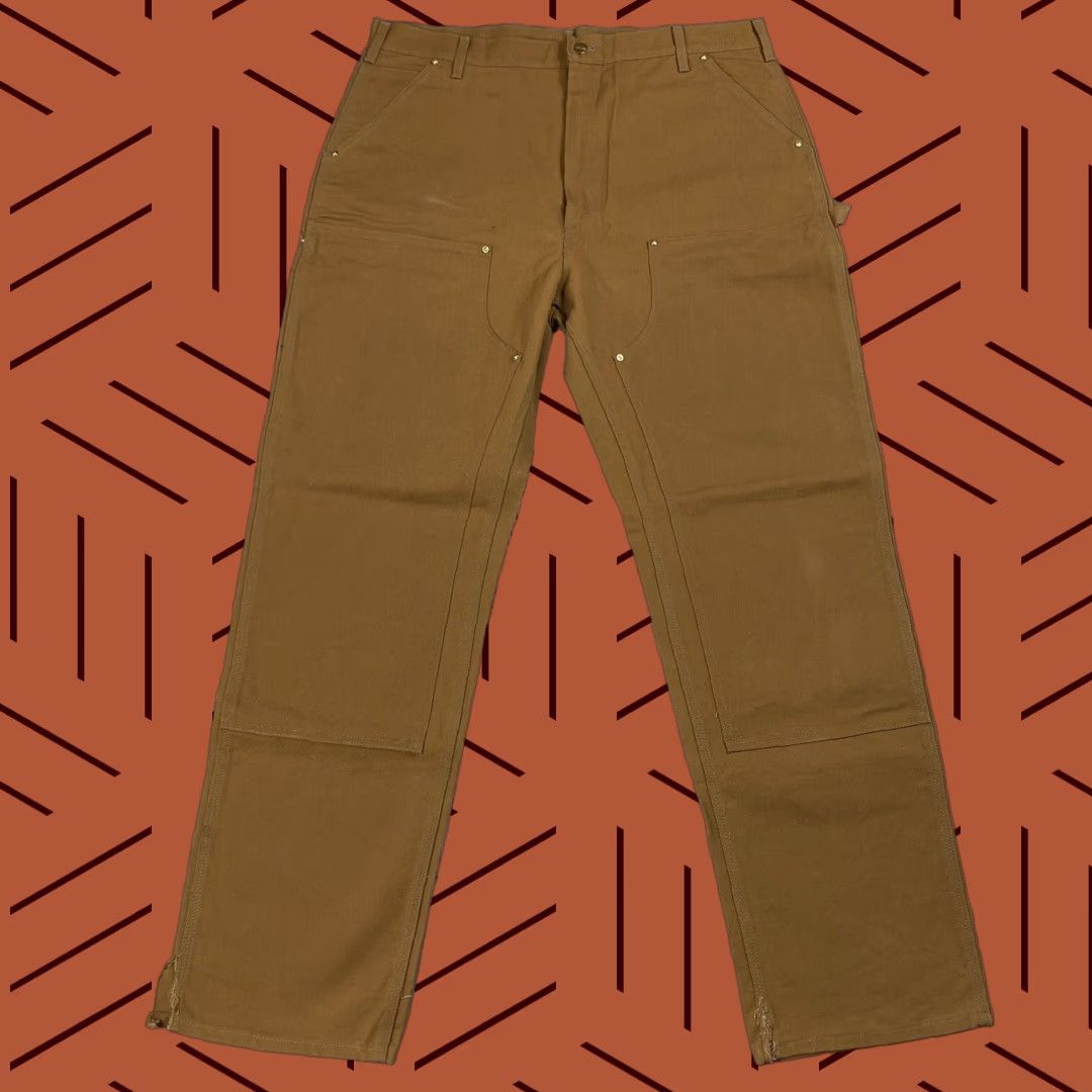 Carhartt VINTAGE Carhartt Men's Double Knee Canvas Pants 40x34 Brown Workwear USA UNION Size US 40 / EU 56 - 1 Thumbnail