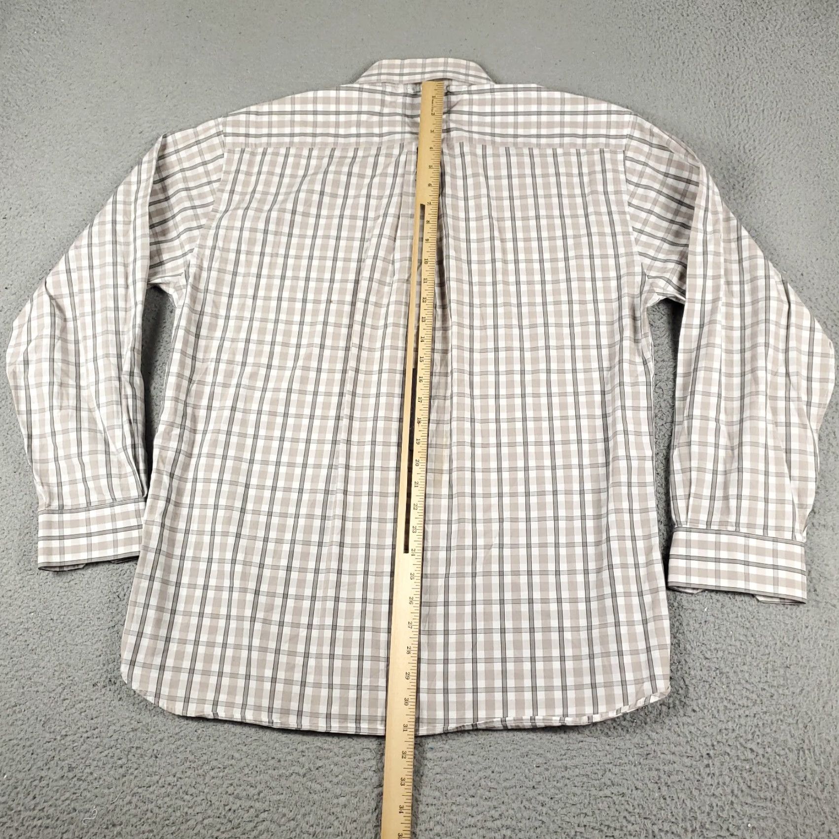 Tommy Hilfiger Tommy Hilfiger Shirt Mens Large Beige Plaid Button-Up Long Sleeve Casual Everyday Business Dress Modern Preppy Mens L Beige Size US L / EU 52-54 / 3 - 3 Thumbnail