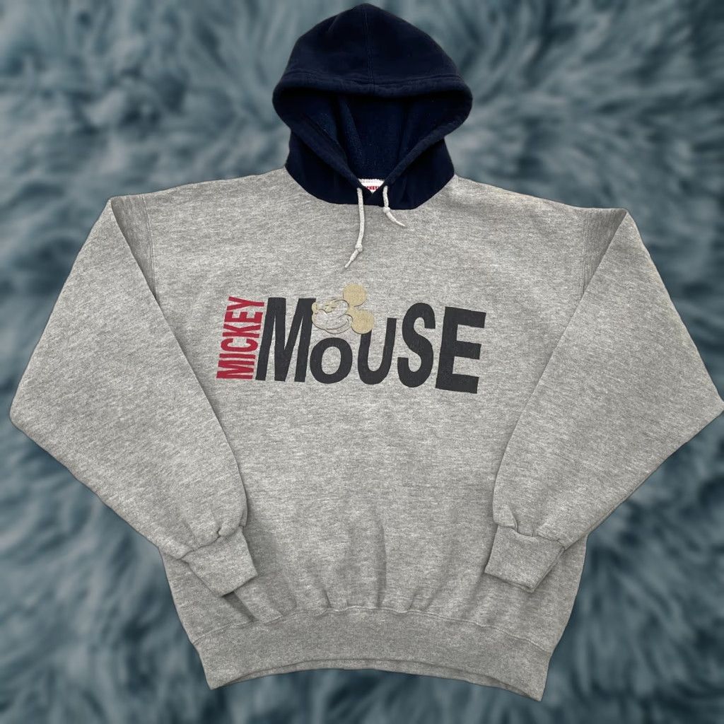 Disney Disney Mickey Mouse Sweater Adult Large Gray Hoodie Mickey Inc Spell Out Mens L Size US L / EU 52-54 / 3 - 1 Thumbnail