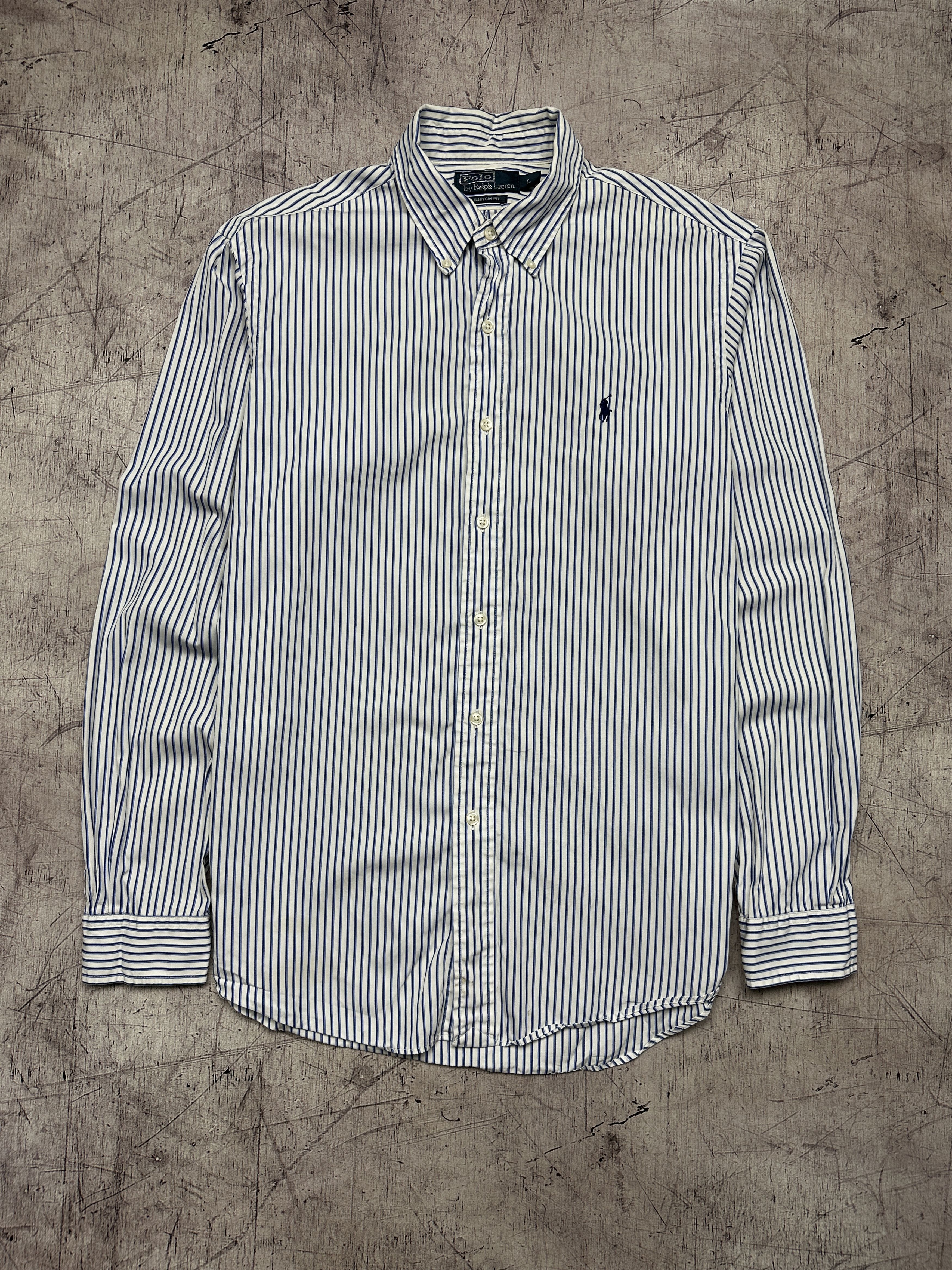 Polo Ralph Lauren Polo Ralph Lauren Vintage Mens Long Sleeve Striped Shirt Size US L / EU 52-54 / 3 - 1 Thumbnail