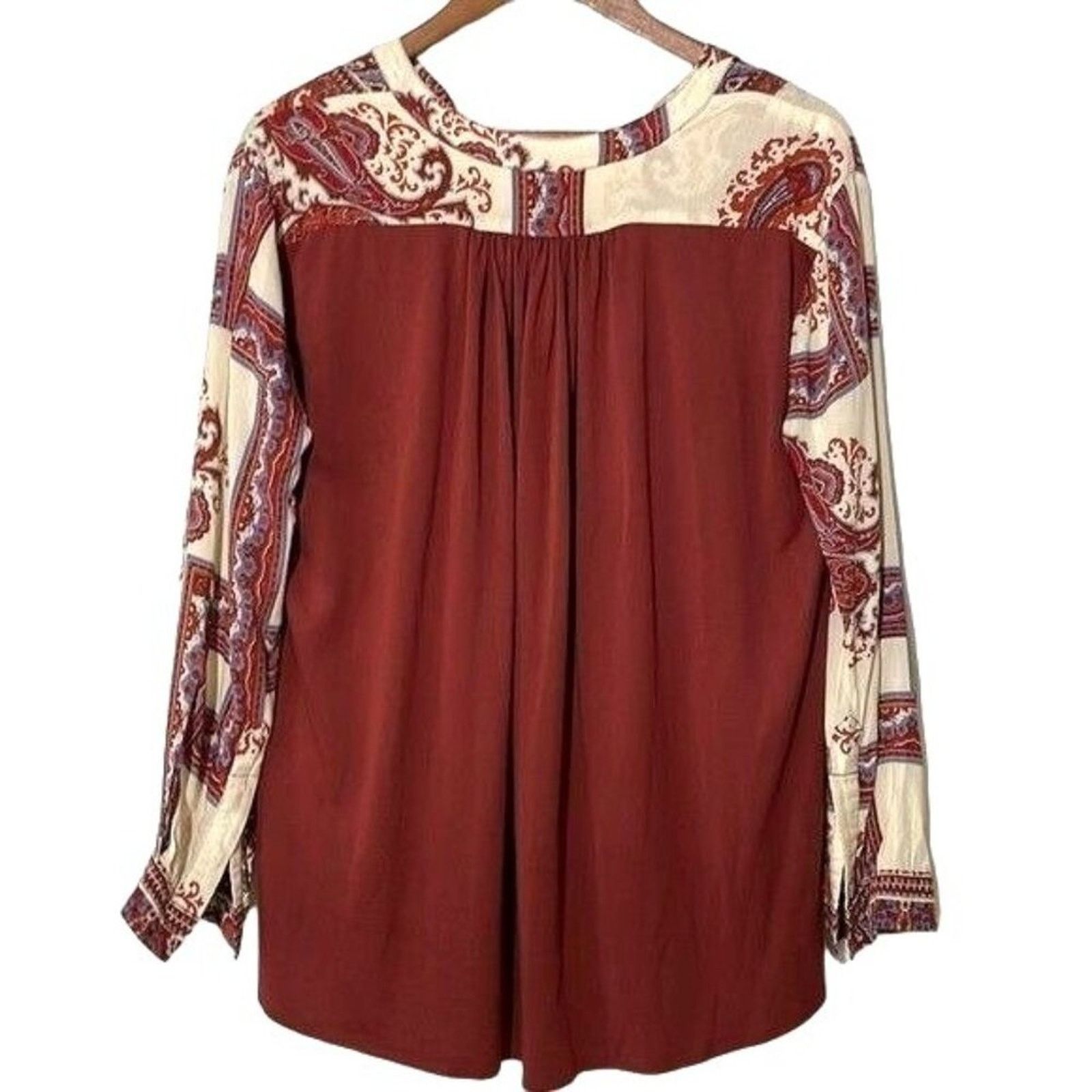 Anthropologie Anthropologie · Tiny Nahara Blouse · Rayon Split Neck Small Size S / US 4 / IT 40 - 3 Thumbnail