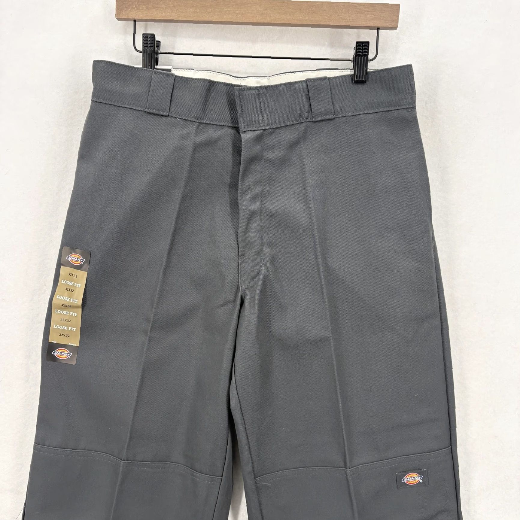 Dickies Dickies Twill Work Pants Mens 32x32 Gray Loose Fit Straight Leg Double Knee NWT Size US 32 / EU 48 - 3 Thumbnail